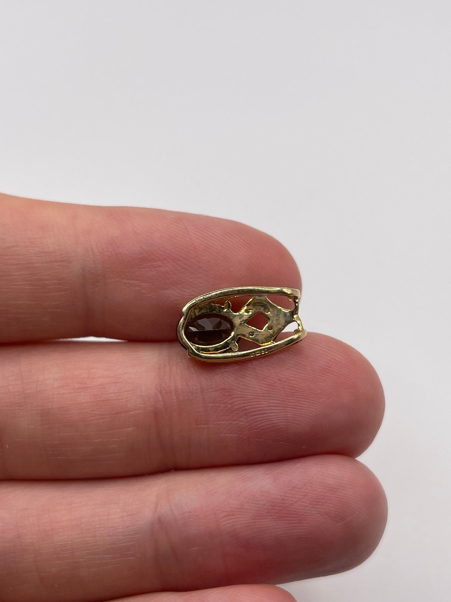 9ct gold tourmaline and diamond pendant
