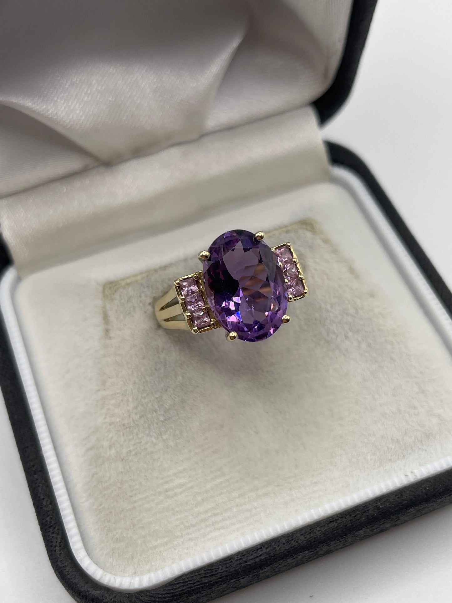 9ct gold amethyst ring
