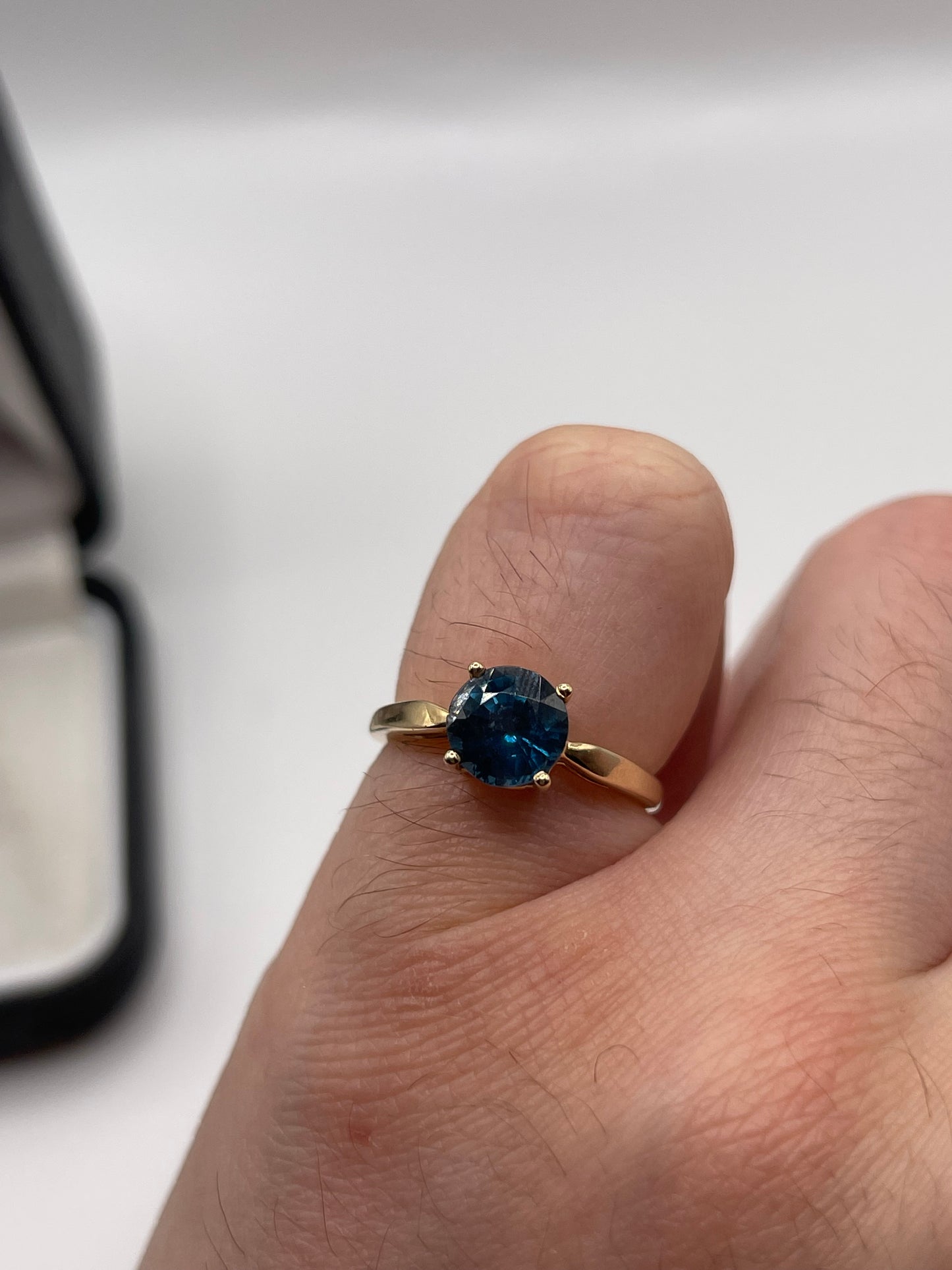9ct gold teal topaz ring