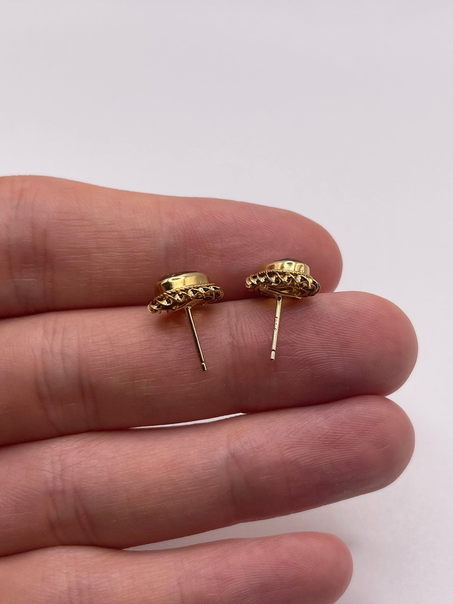 9ct gold citrine earrings