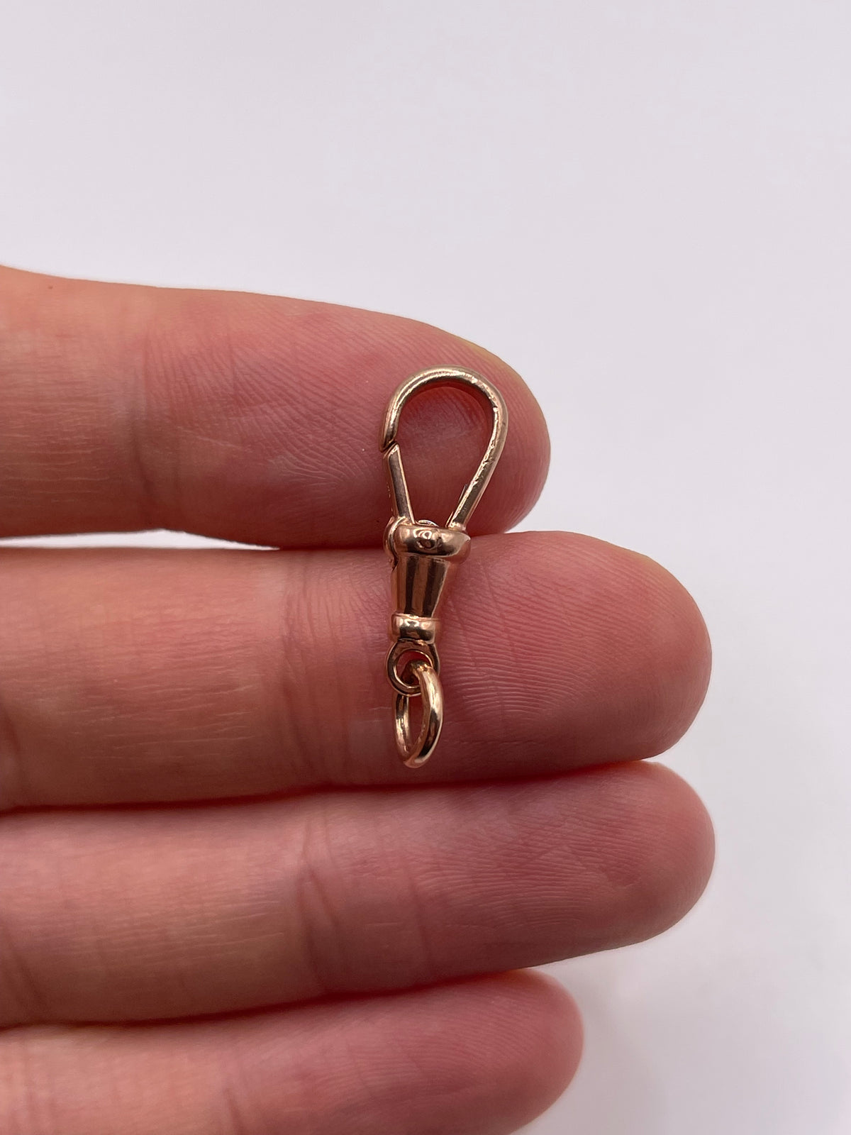 9ct rose gold dog clip 17