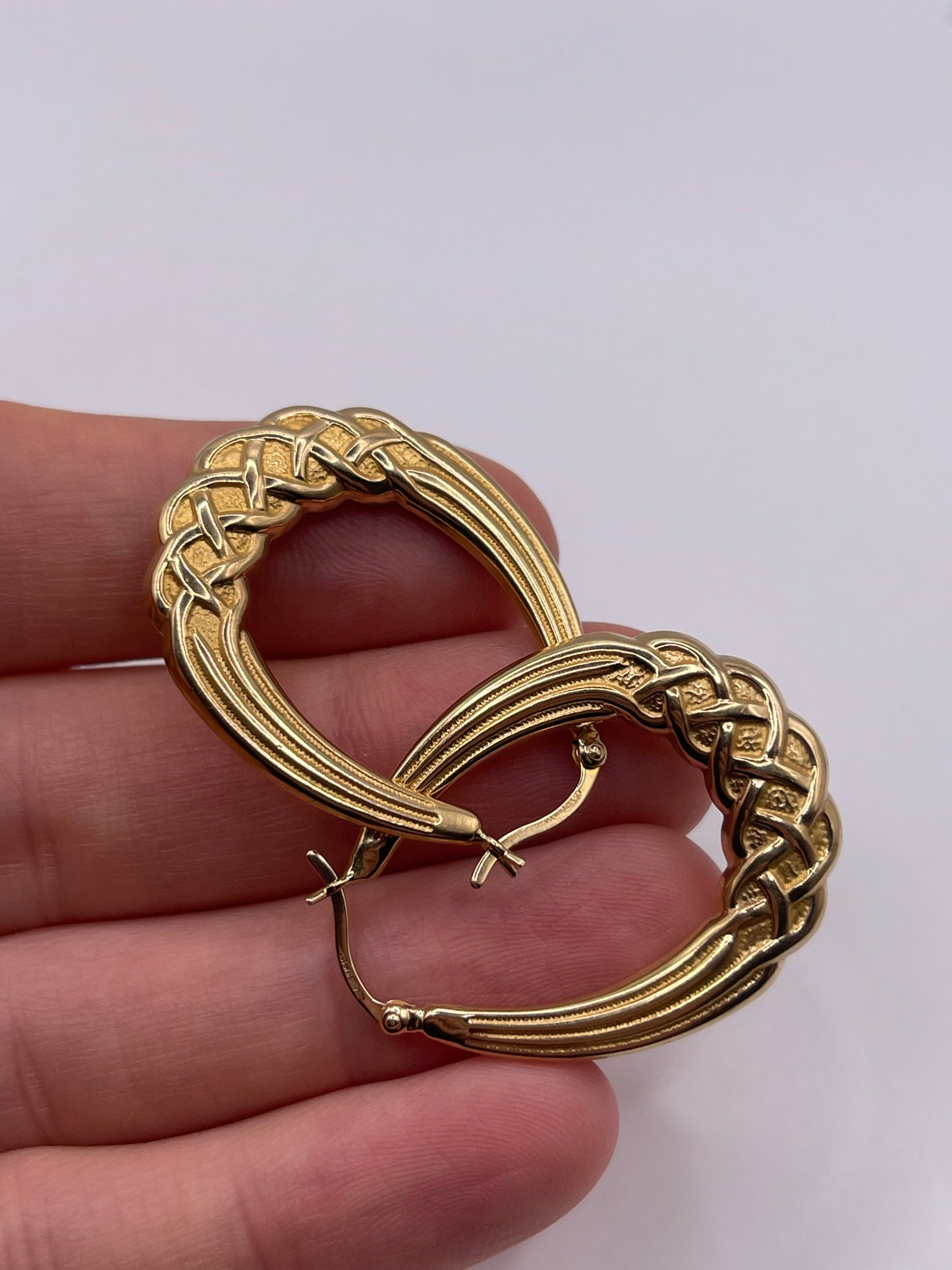 9ct gold creole earrings
