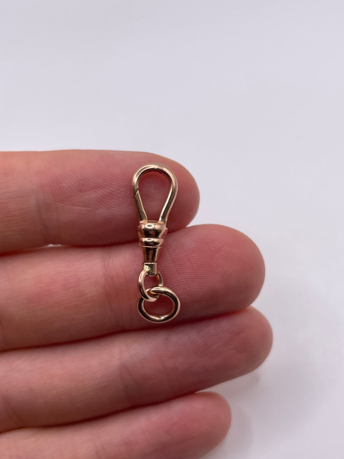 9ct rose gold swivel dog clip A