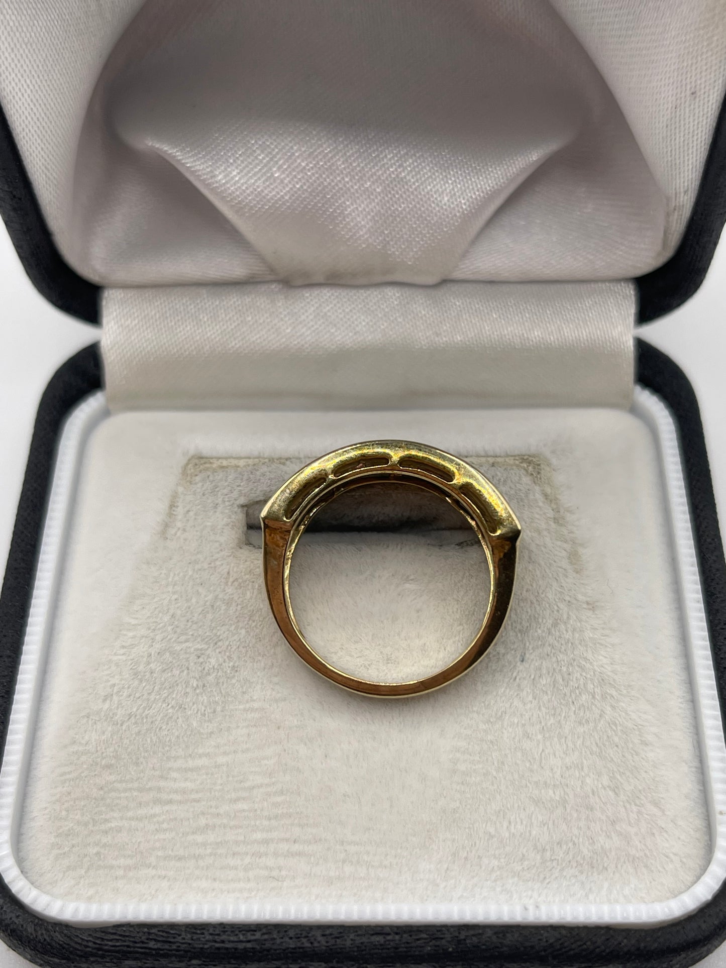 9ct gold multi coloured sapphire ring
