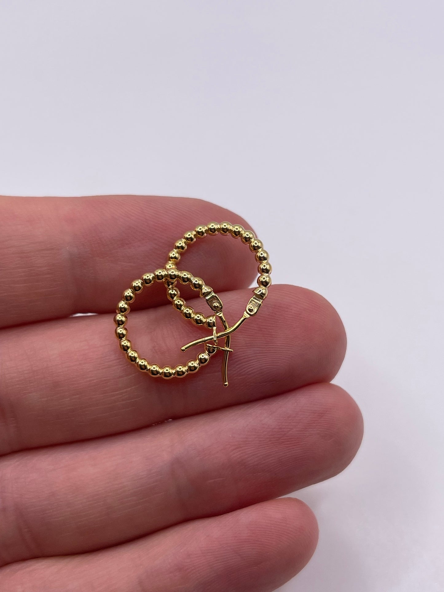9ct gold creole earrings