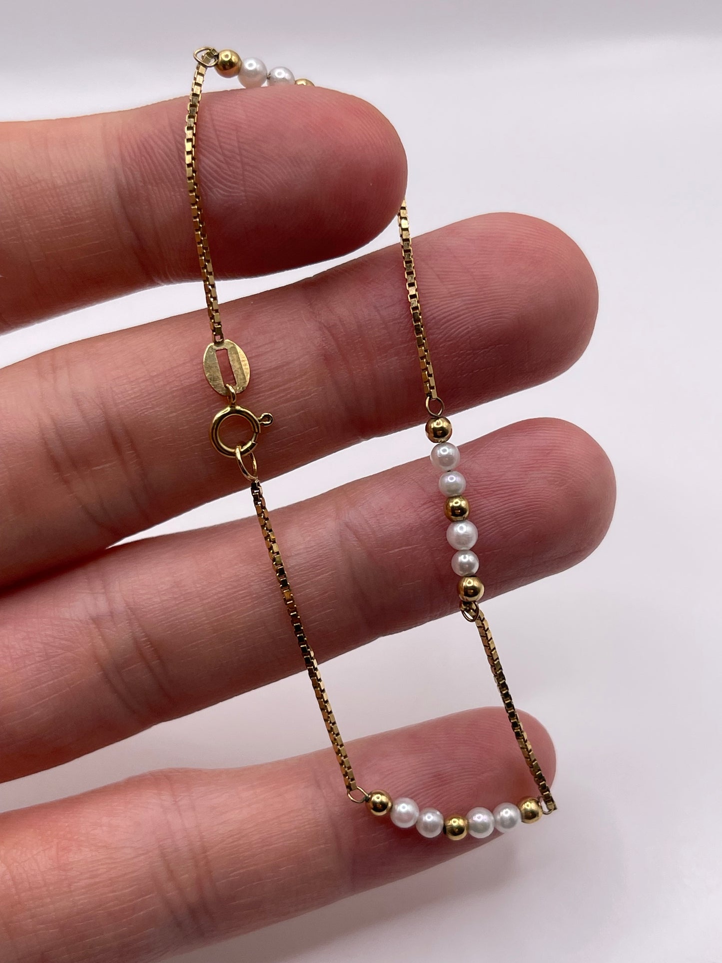 9ct gold pearl bracelet