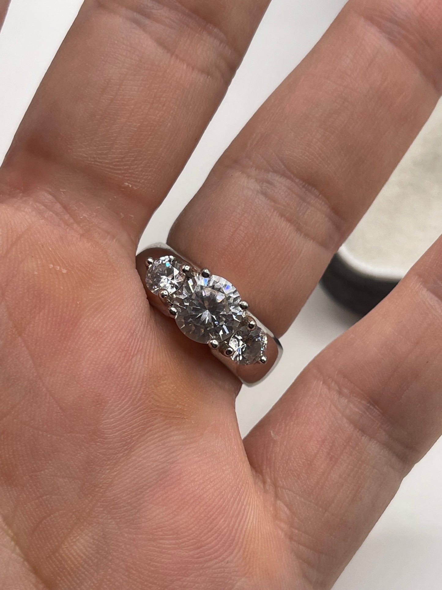 Silver cz ring