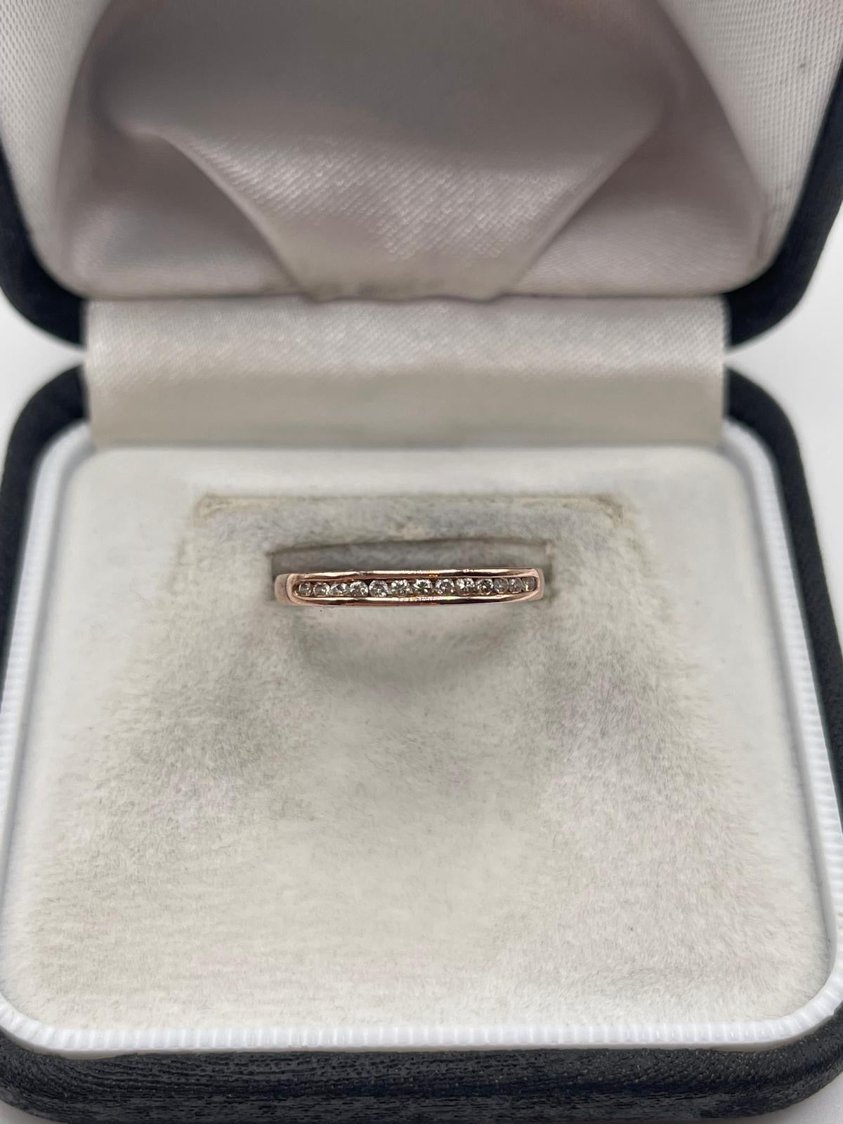 9ct rose gold diamond ring