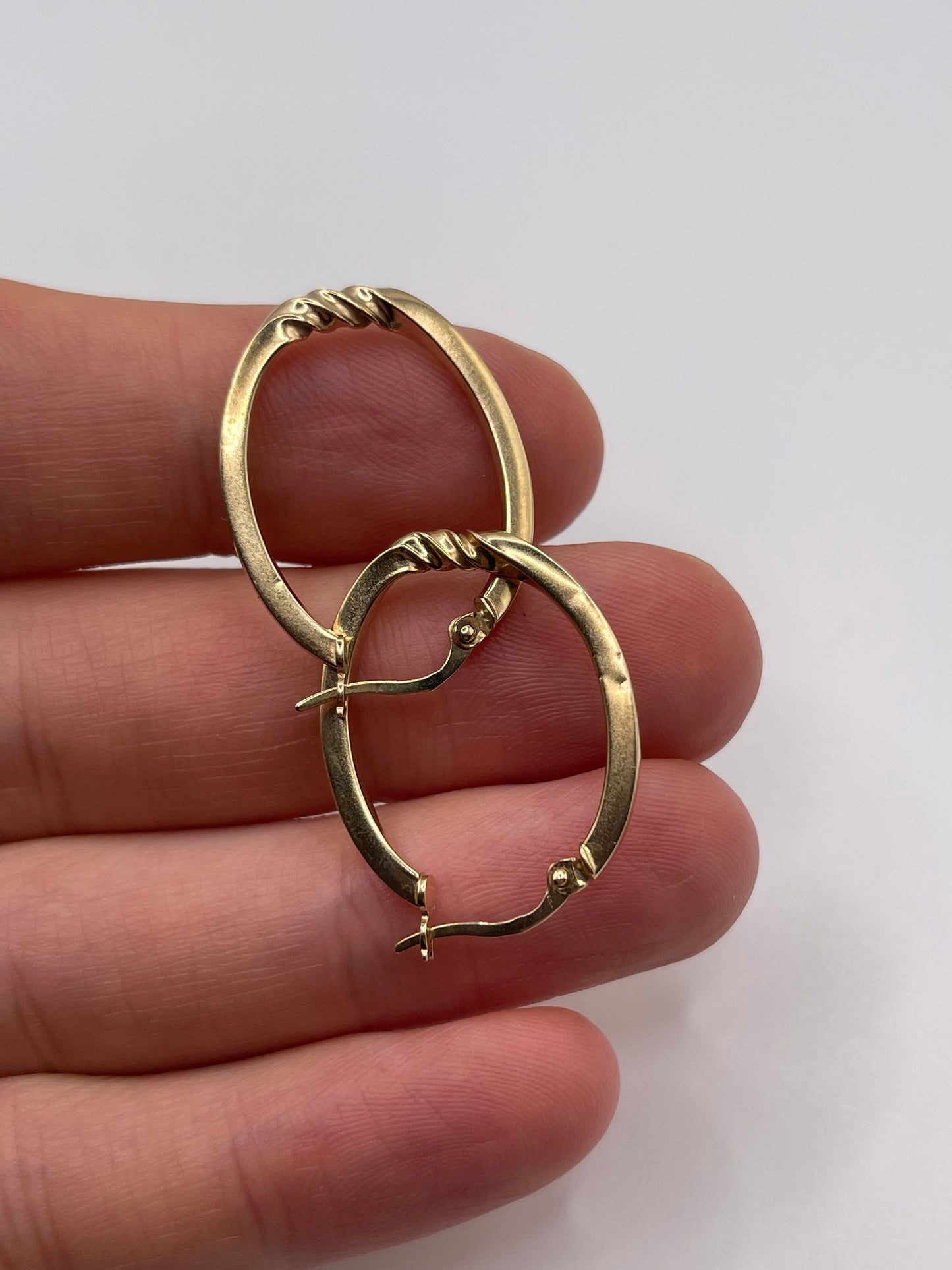 9ct gold creole earrings