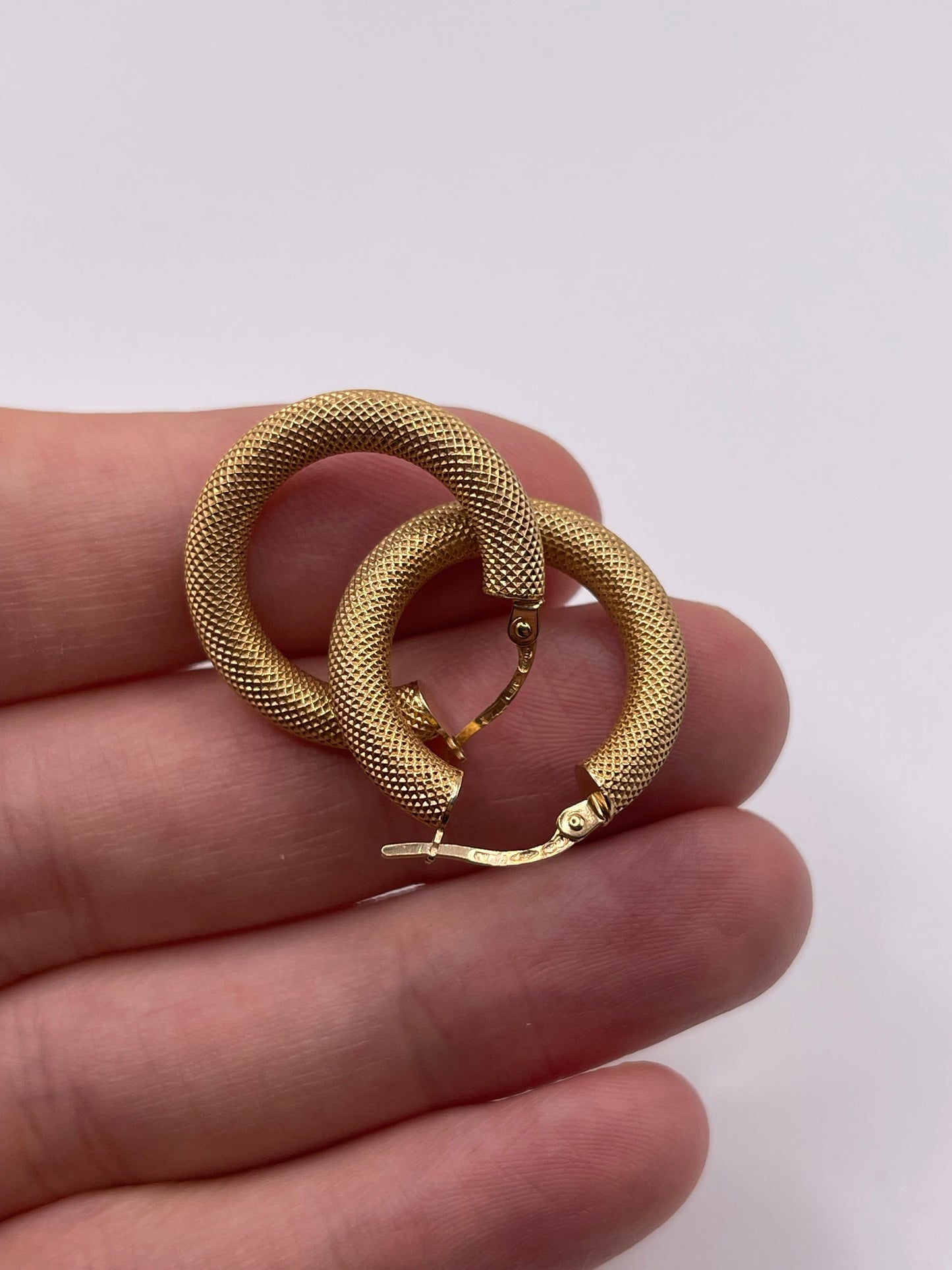 9ct gold creole earrings
