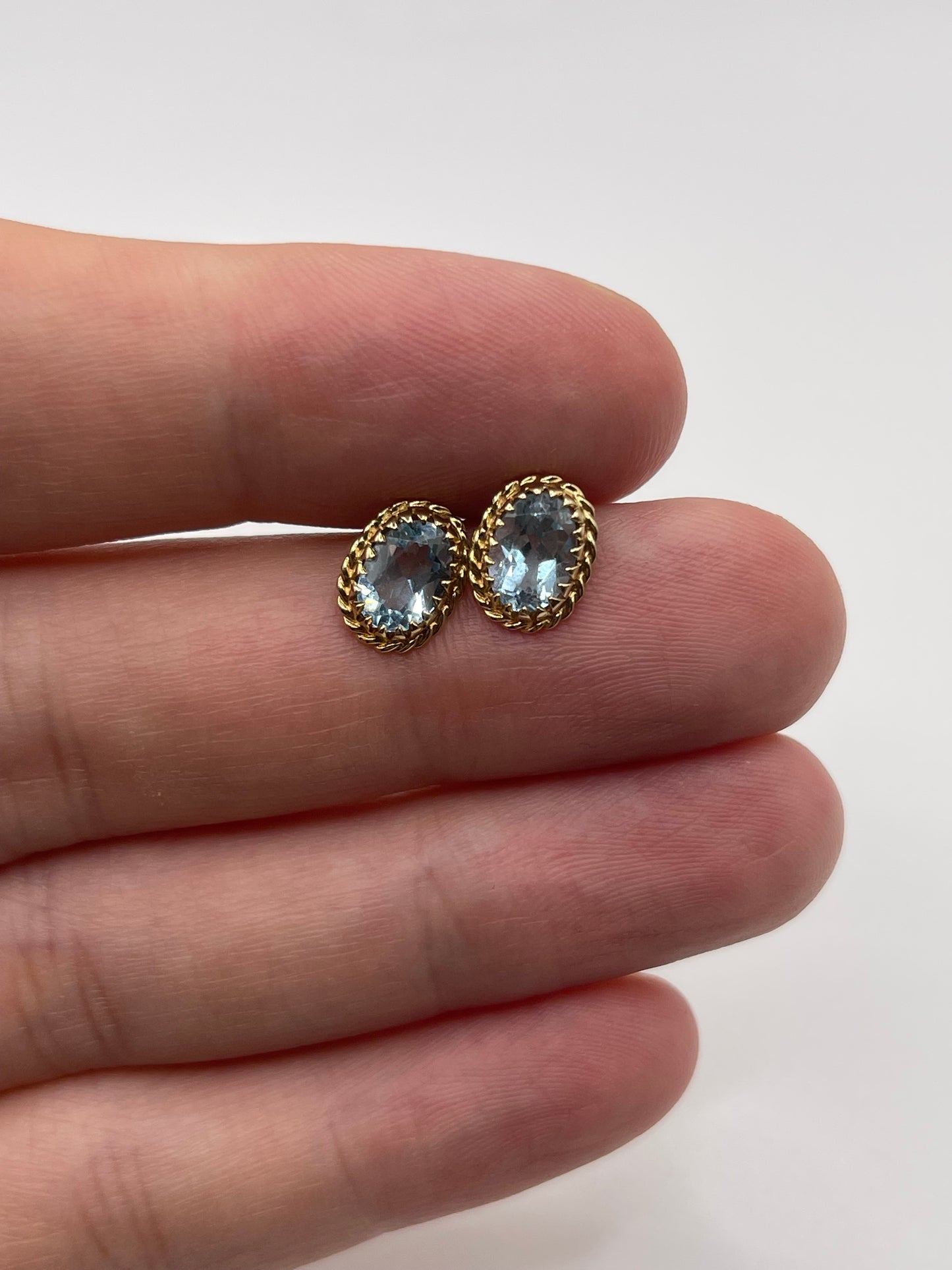 9ct gold topaz earrings