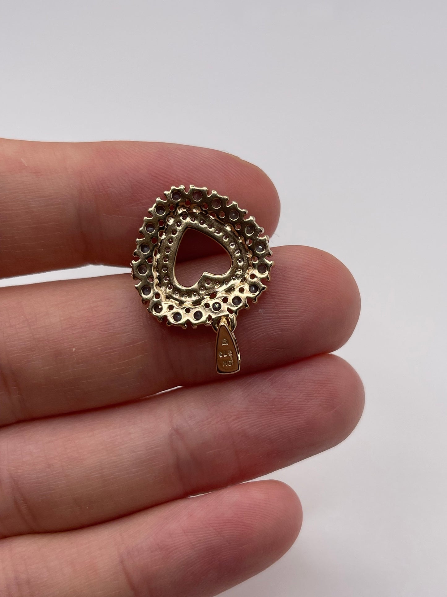 9ct gold alexandrite and diamond heart pendant