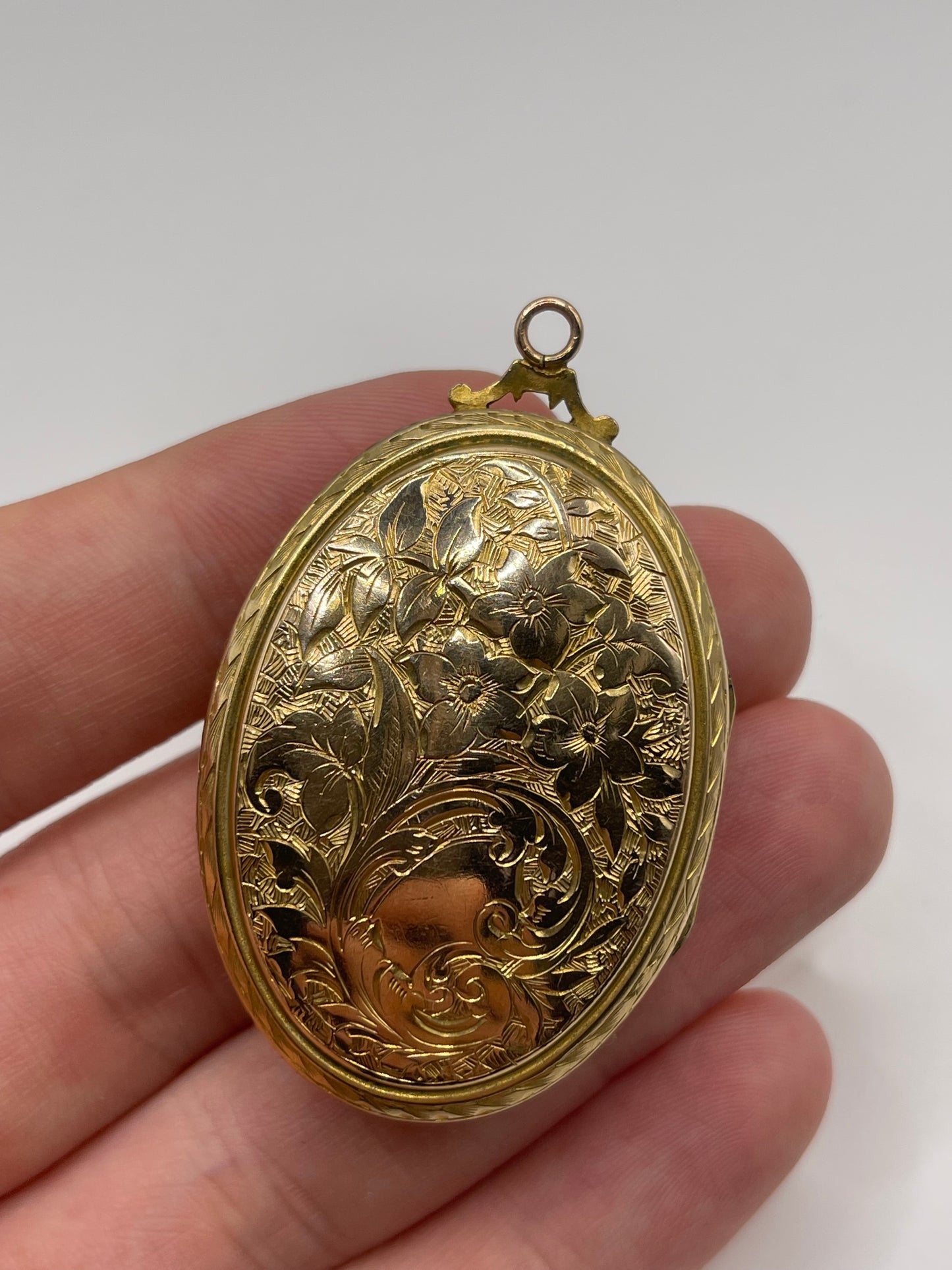 Antique 9ct gold pearl and diamond locket