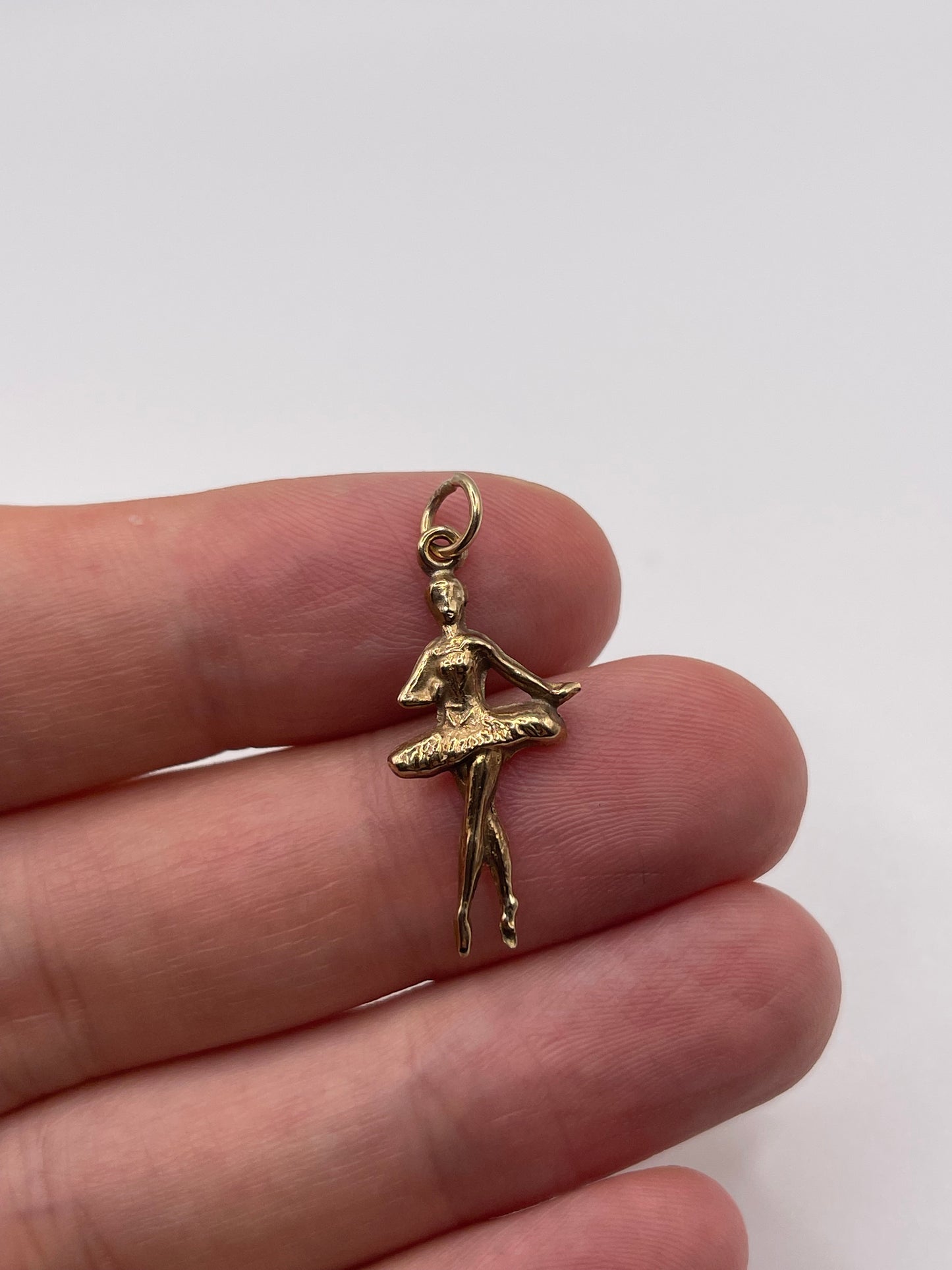 9ct gold ballerina charm