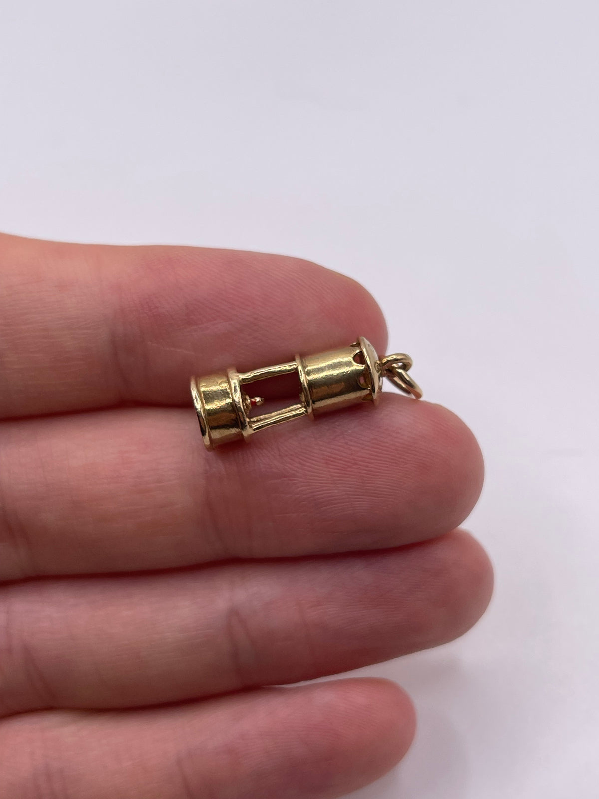 9ct gold miners lamp charm