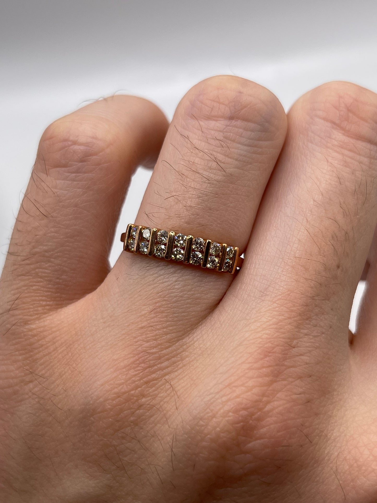 9ct rose gold diamond ring