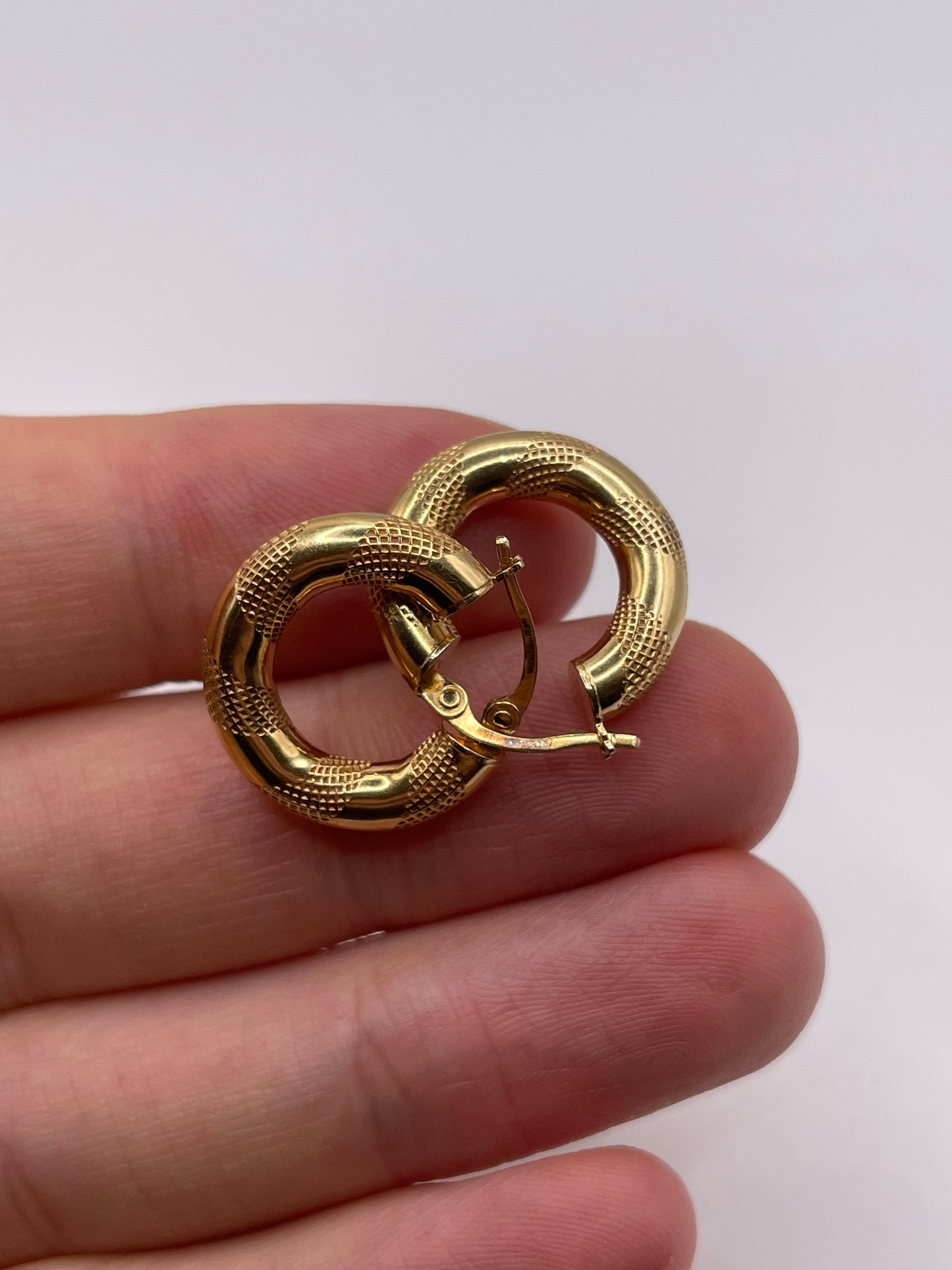 9ct gold creole earrings