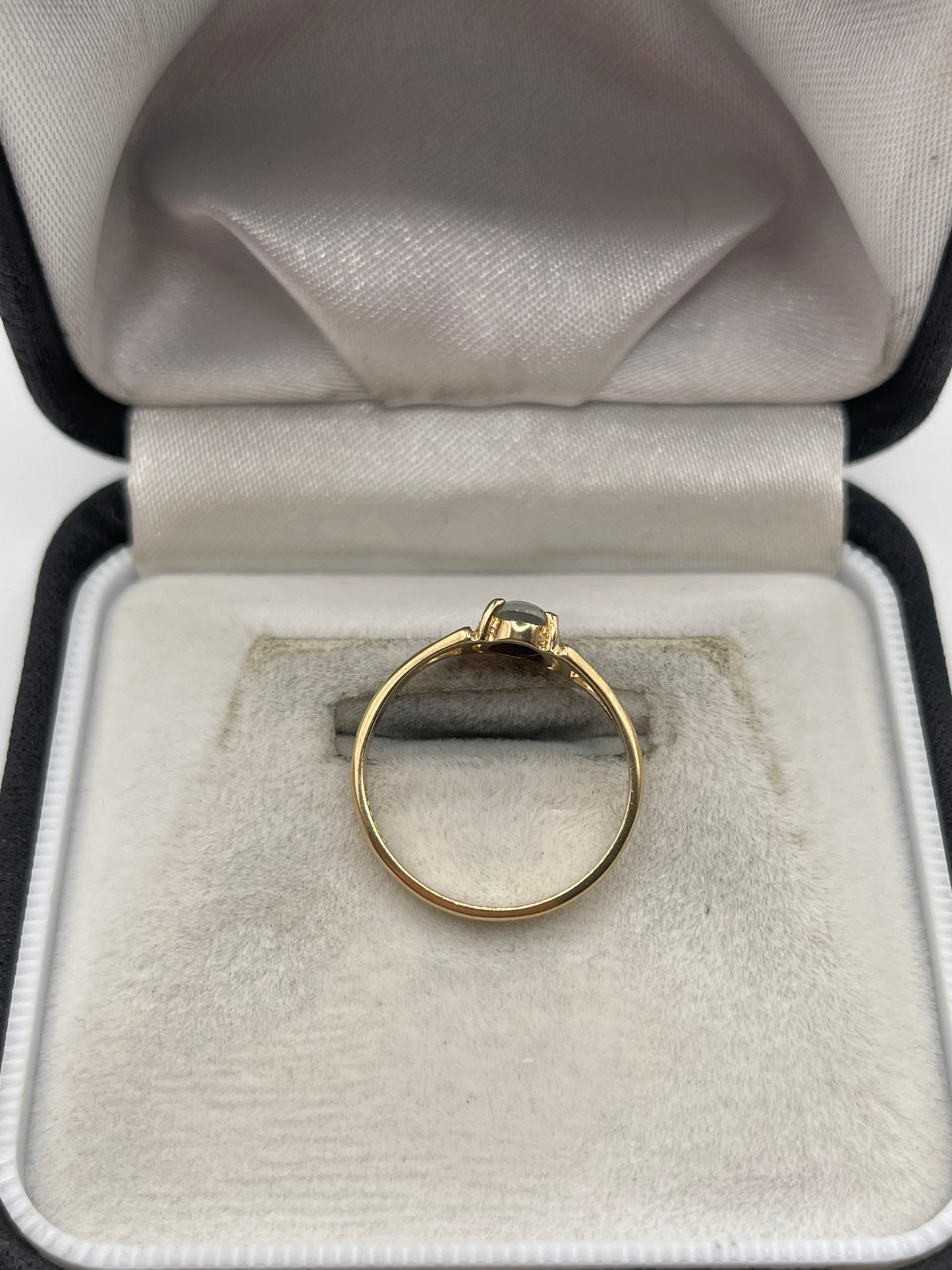 9ct gold black opal ring