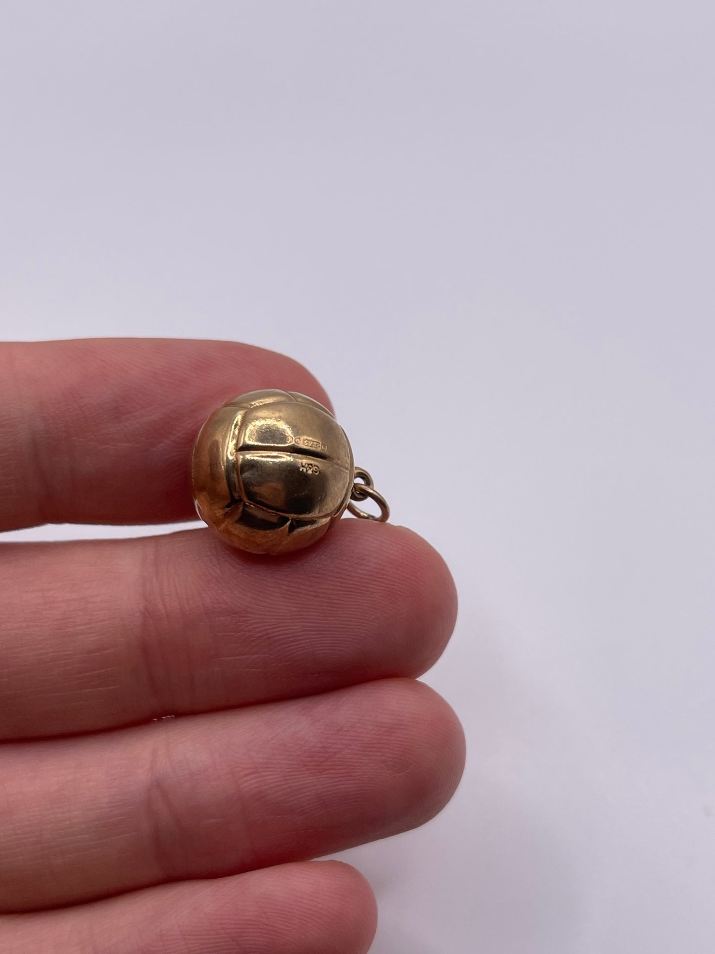 9ct gold football charm