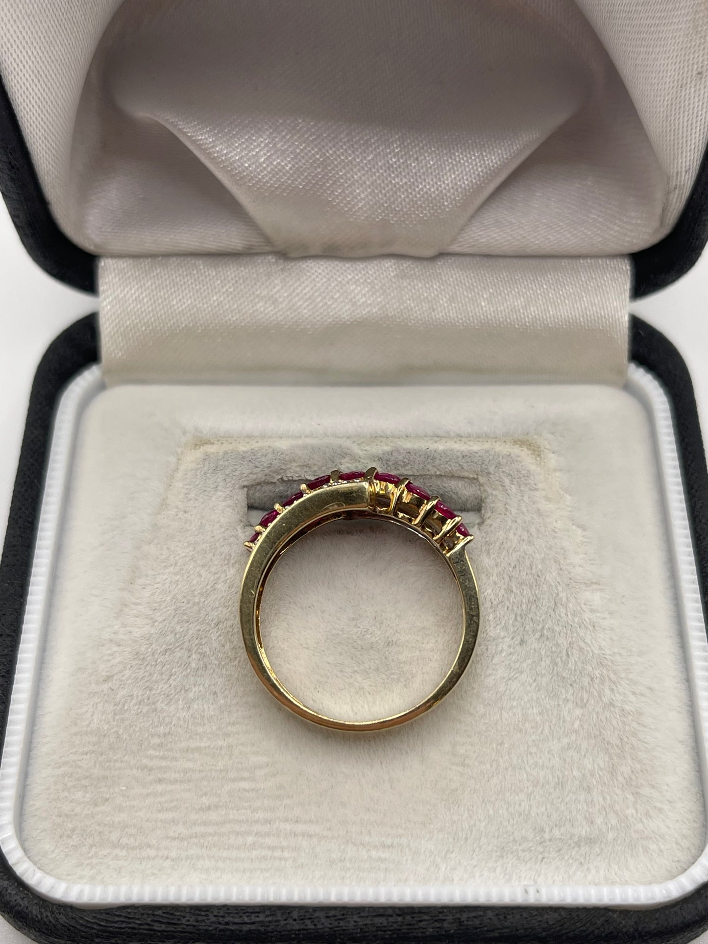 9ct gold ruby and diamond ring