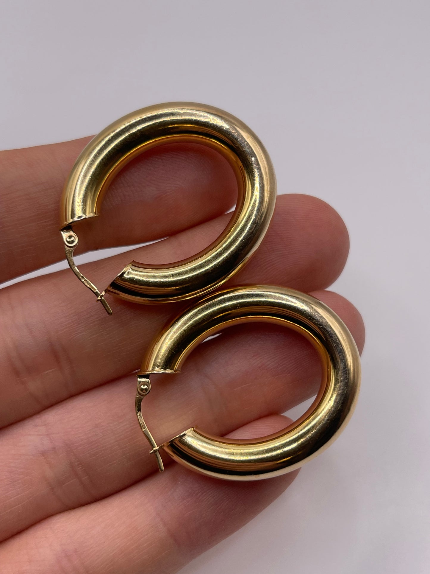 9ct gold creole earrings