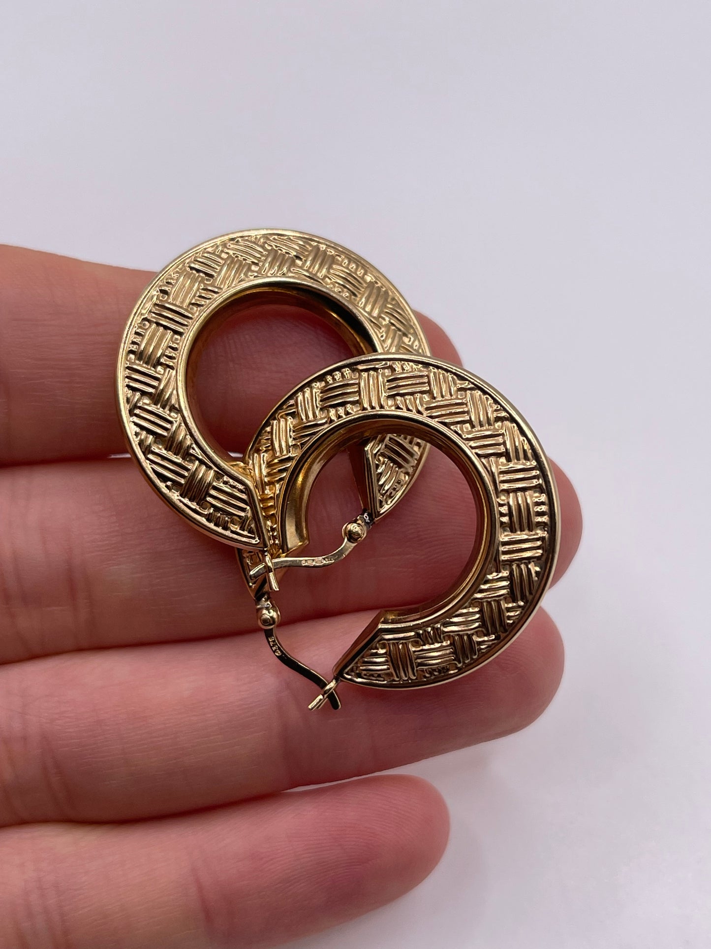 9ct gold creole earrings