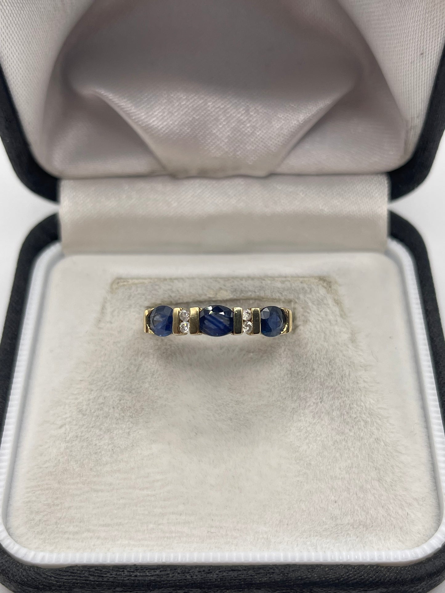 9ct gold kyanite and diamond ring