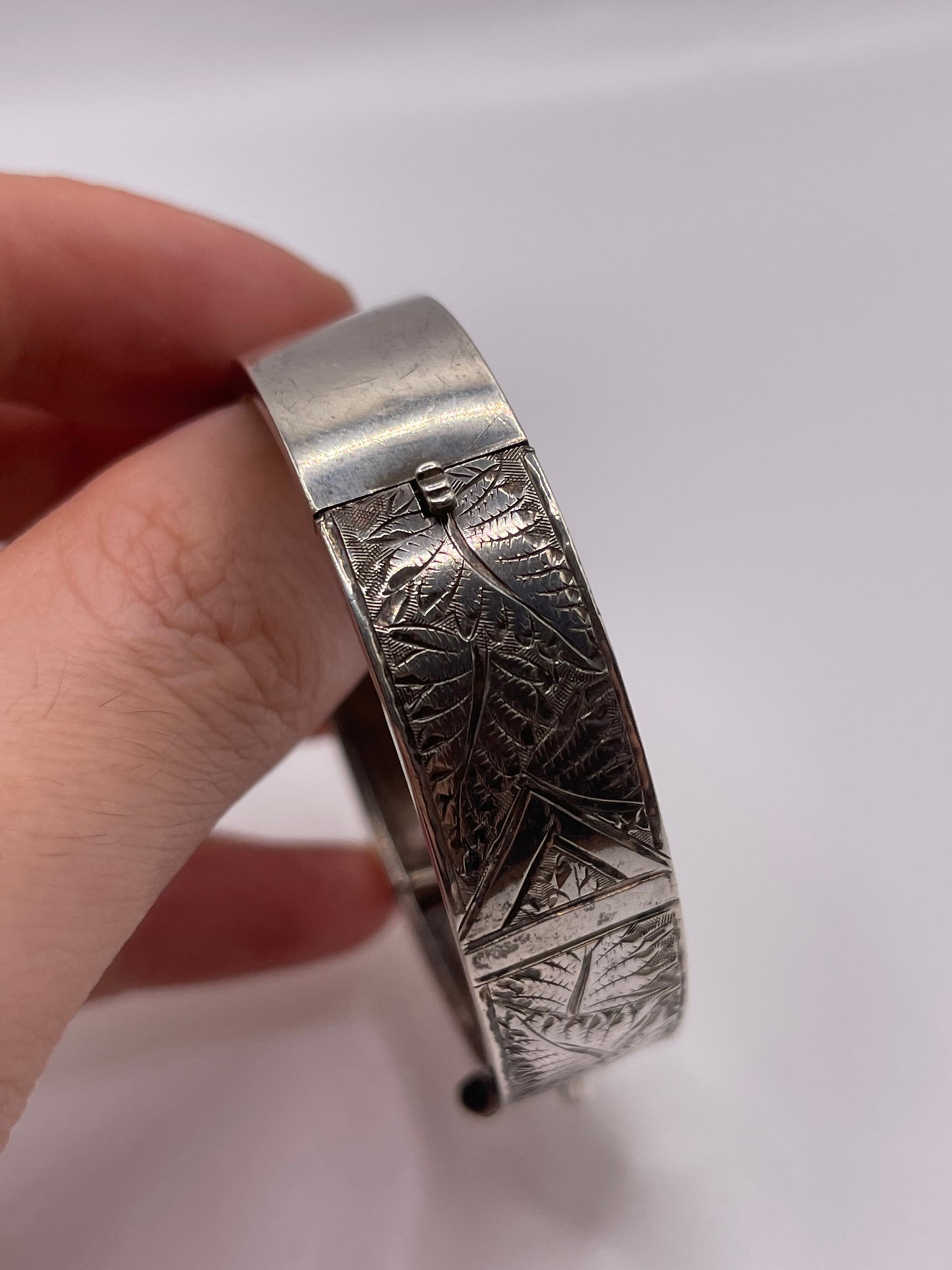 Antique silver bangle