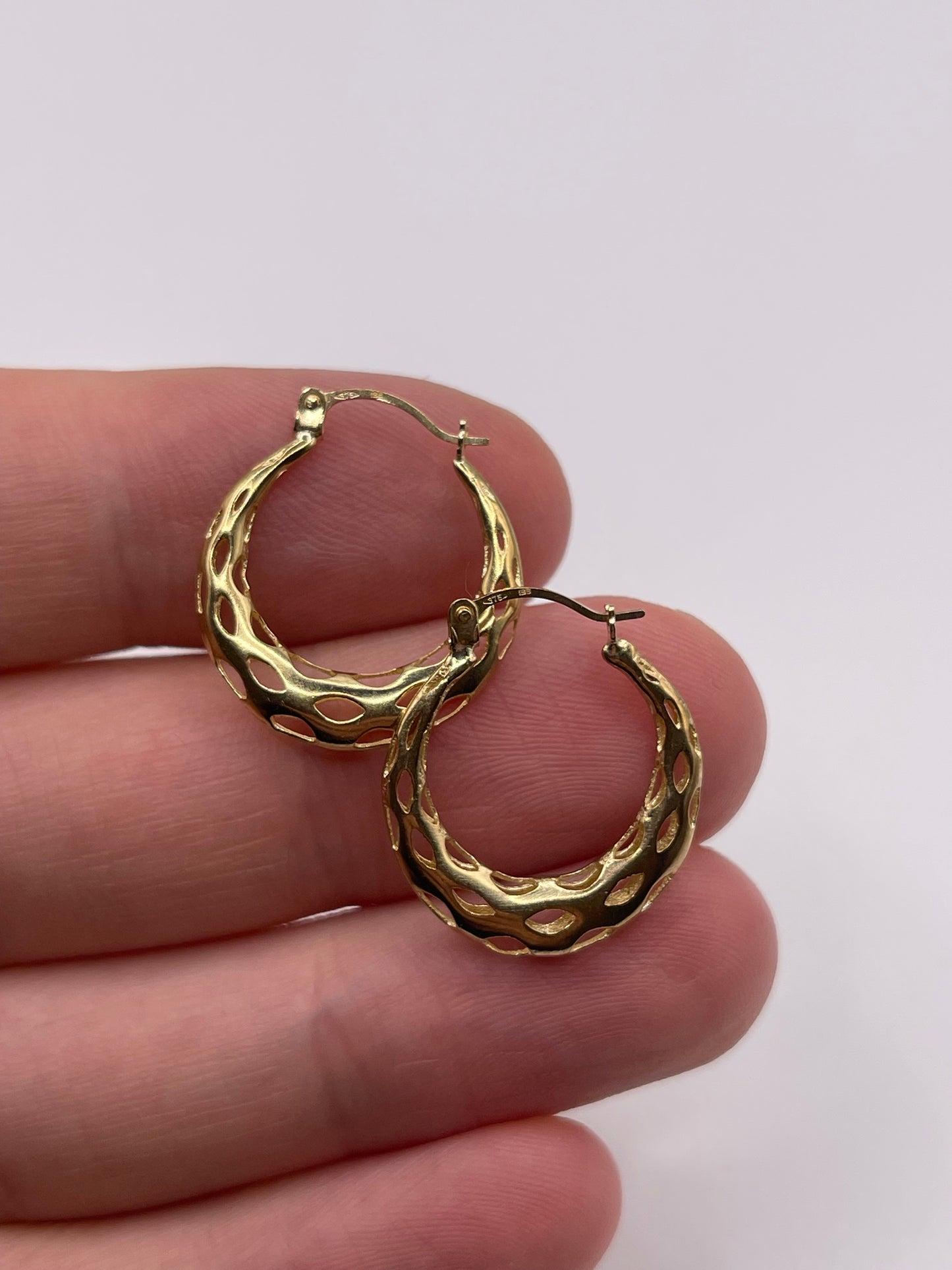 9ct gold creole earrings