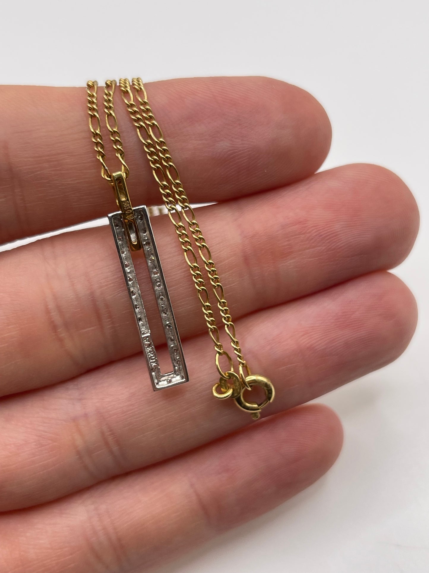 14ct gold diamond necklace