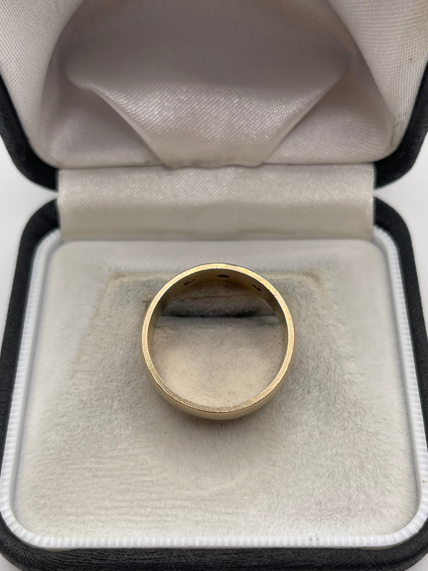 9ct gold garnet and paste gypsy ring