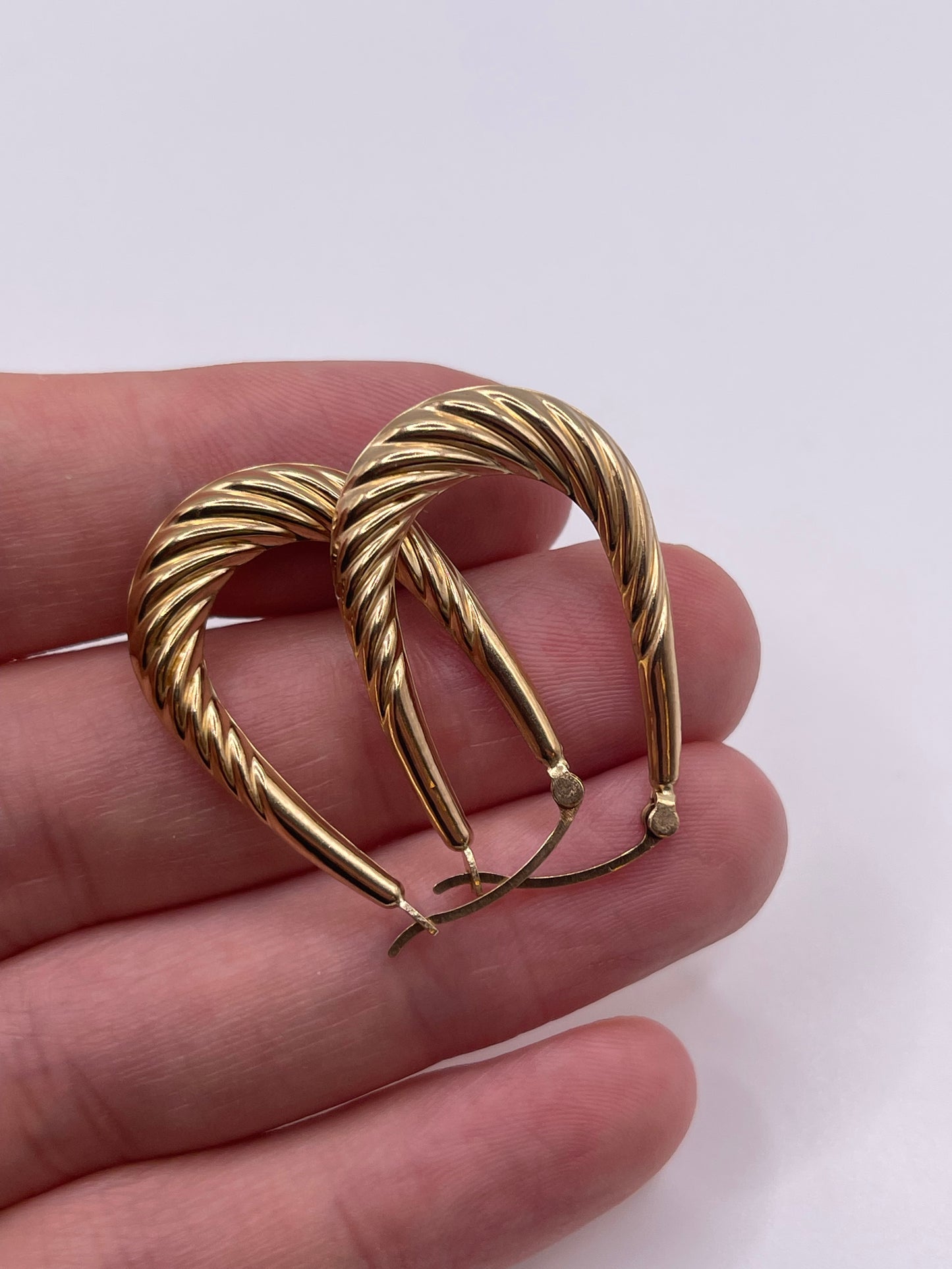 9ct gold creole earrings