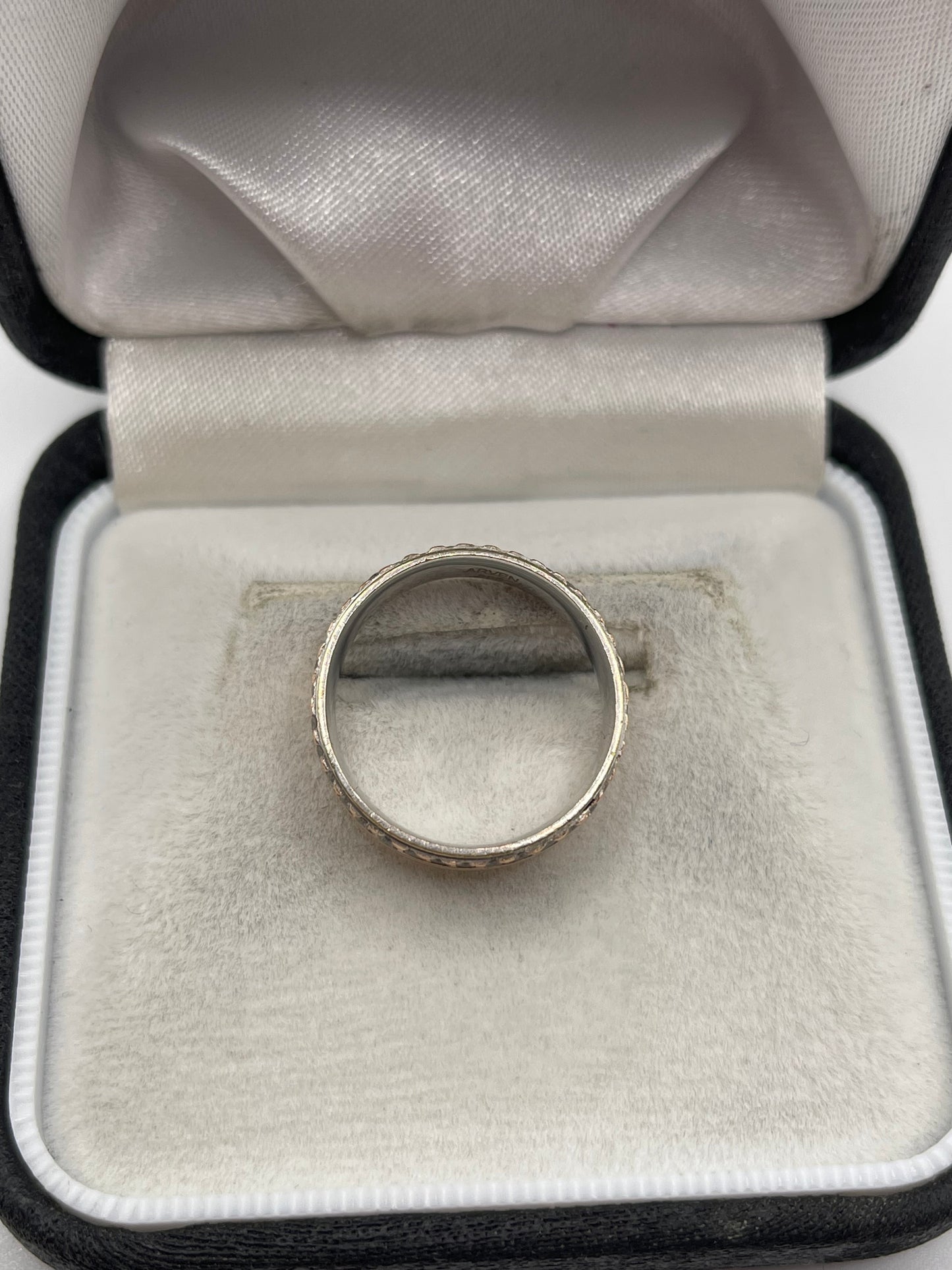 14ct two tone diamond eternity ring