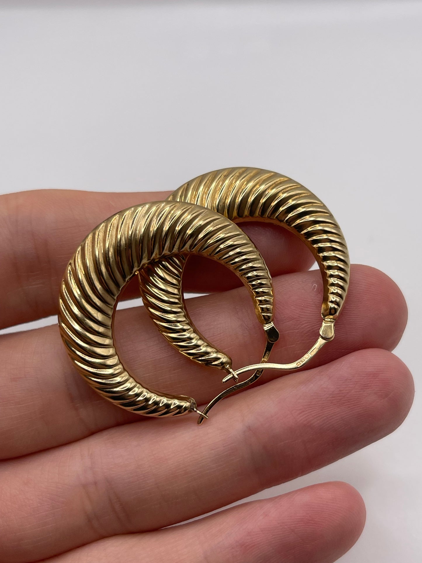 9ct gold creole earrings