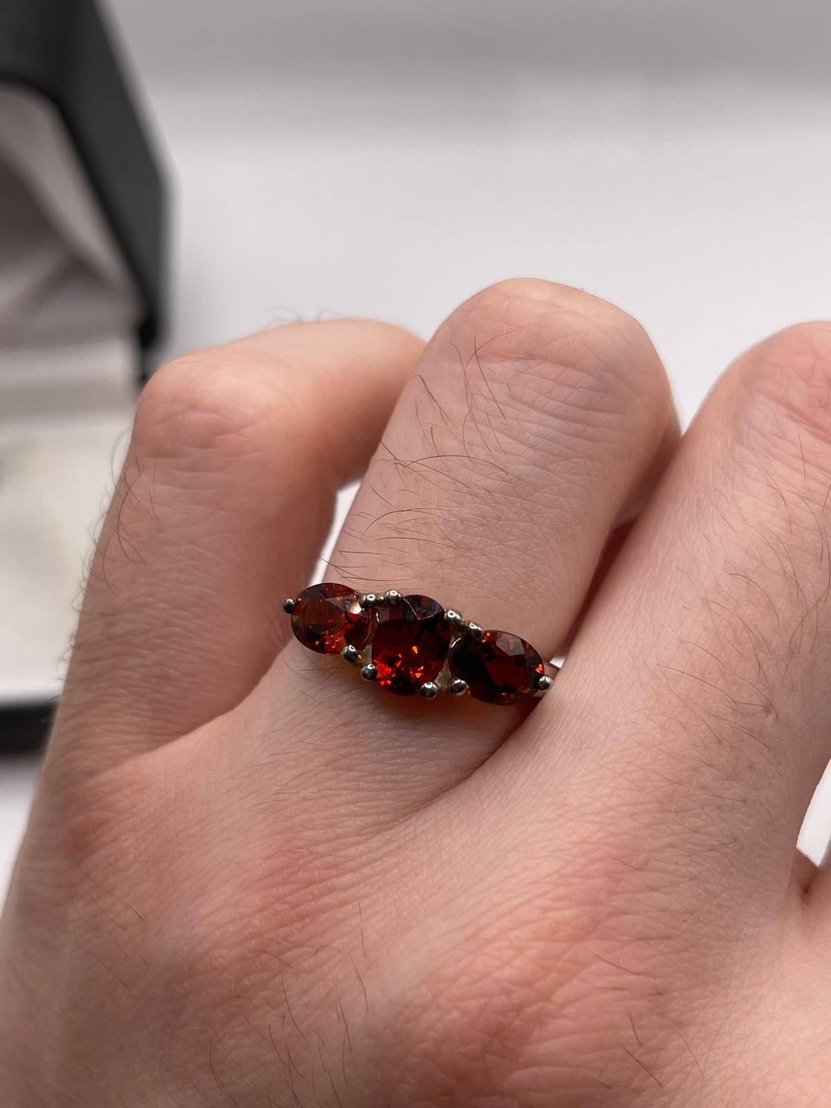 Silver topaz ring