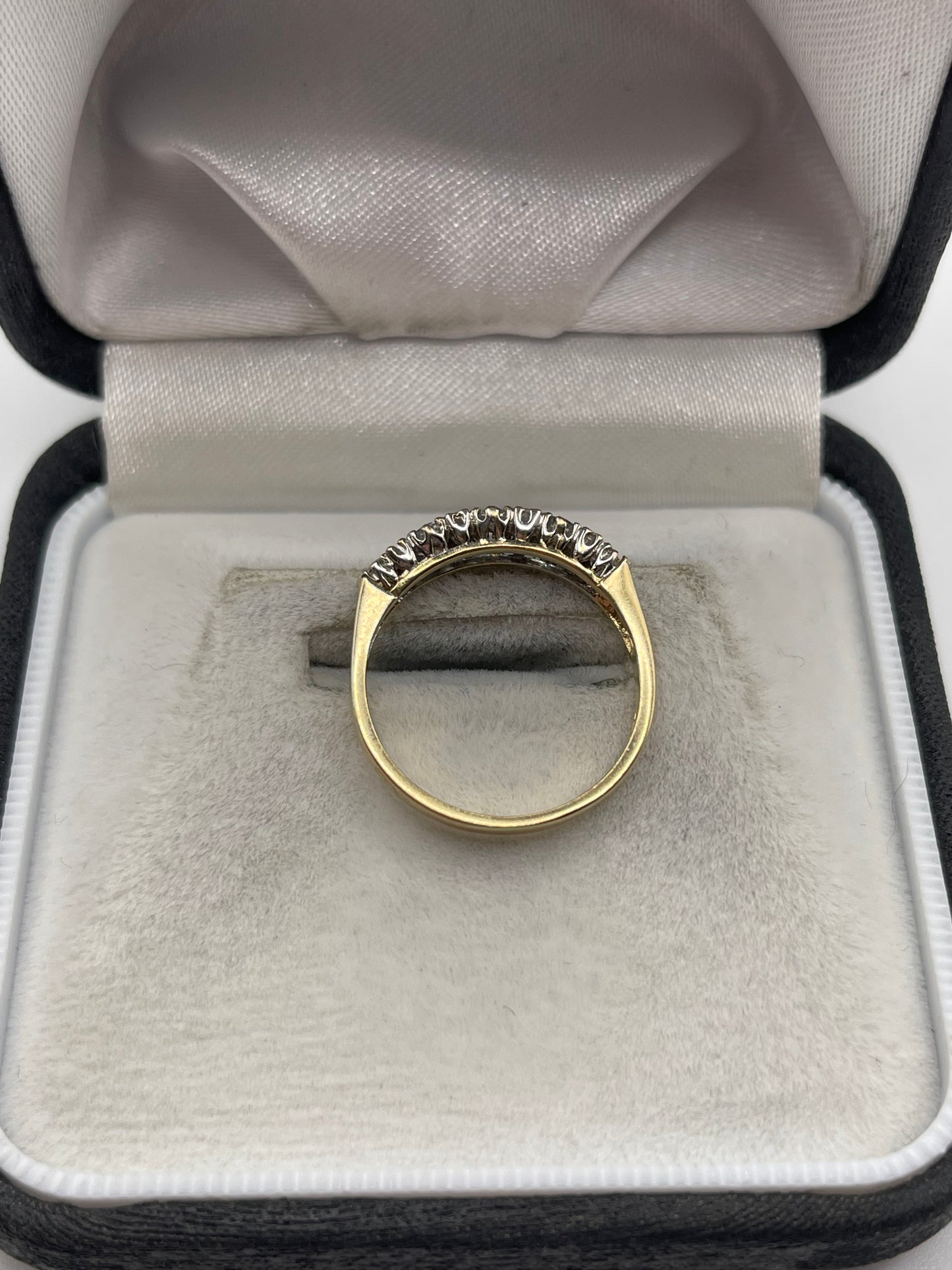 9ct gold topaz and diamond ring