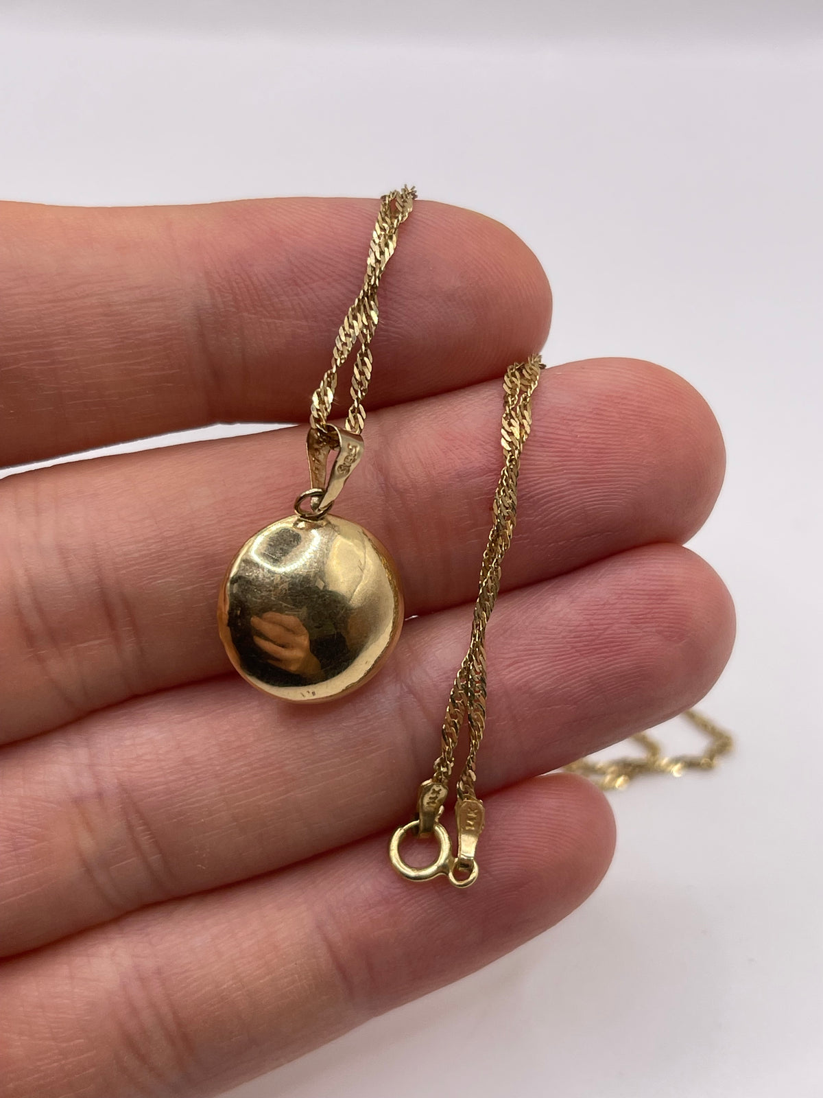 14ct gold evil eye necklace