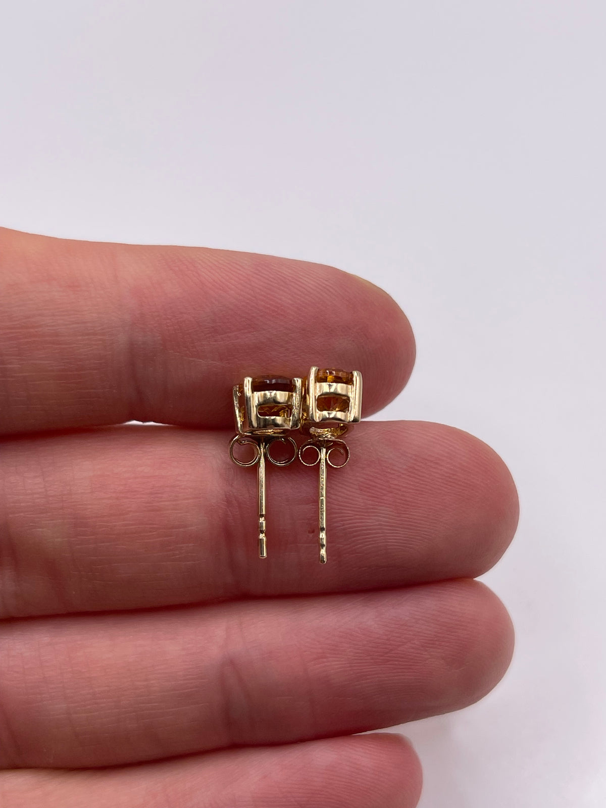 9ct gold citrine earrings
