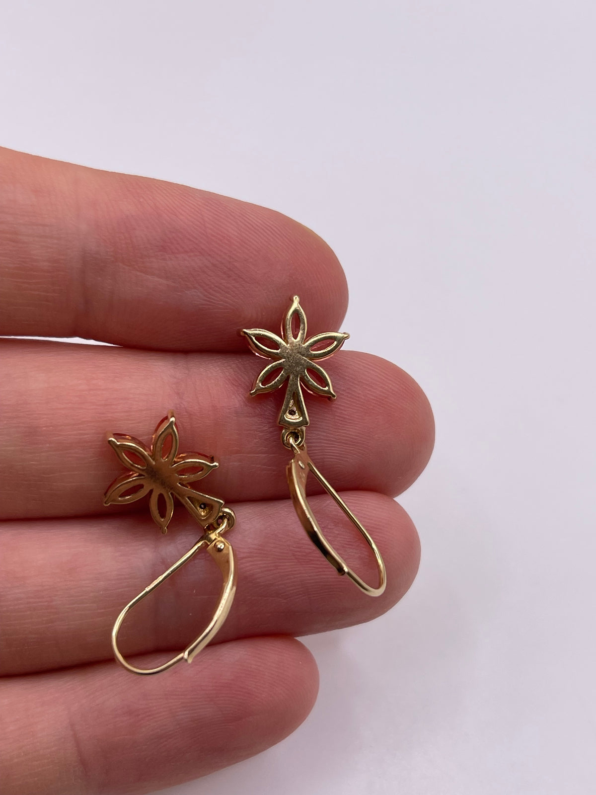9ct gold sapphire and diamond earrings