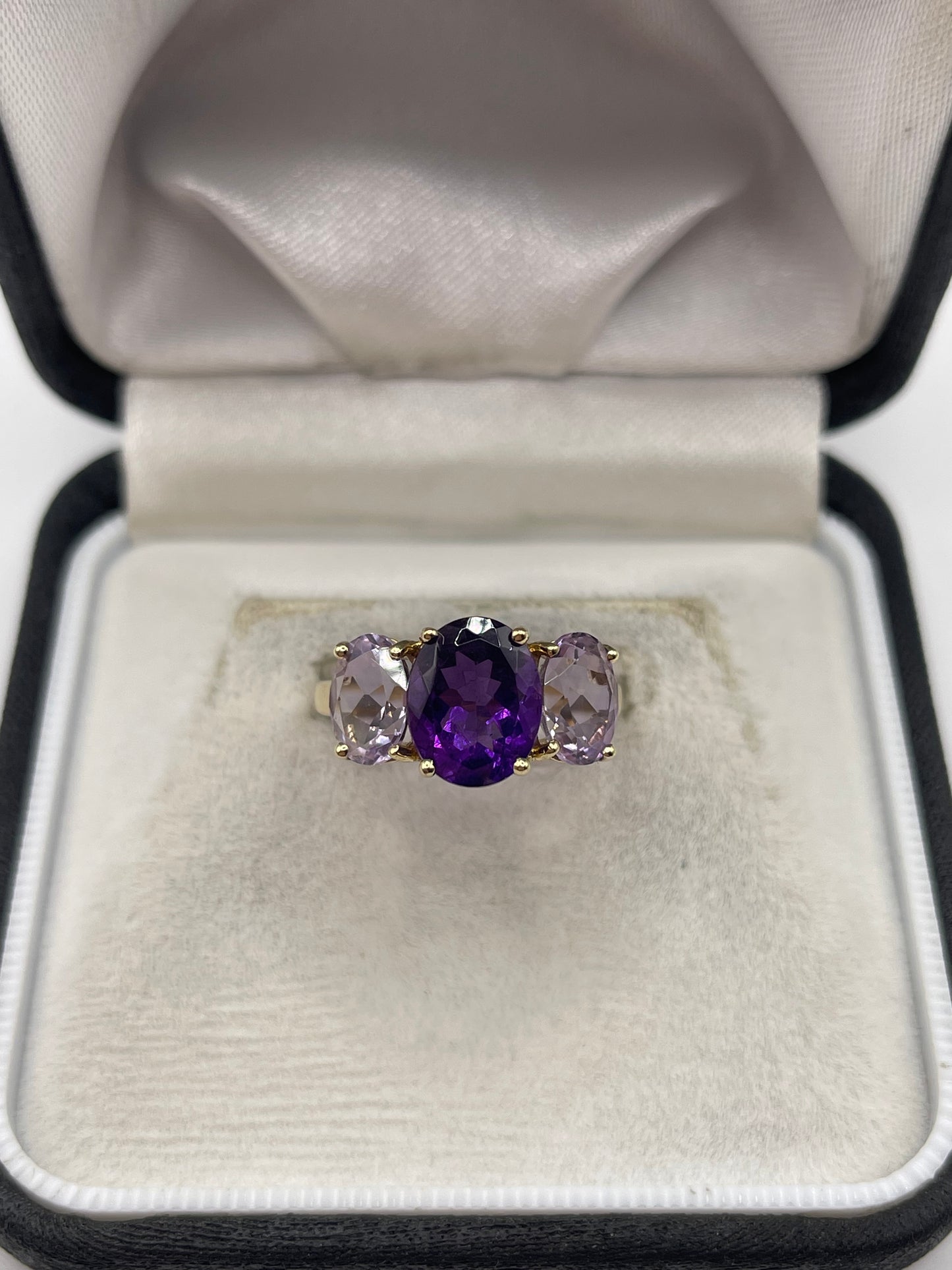 9ct gold amethyst ring
