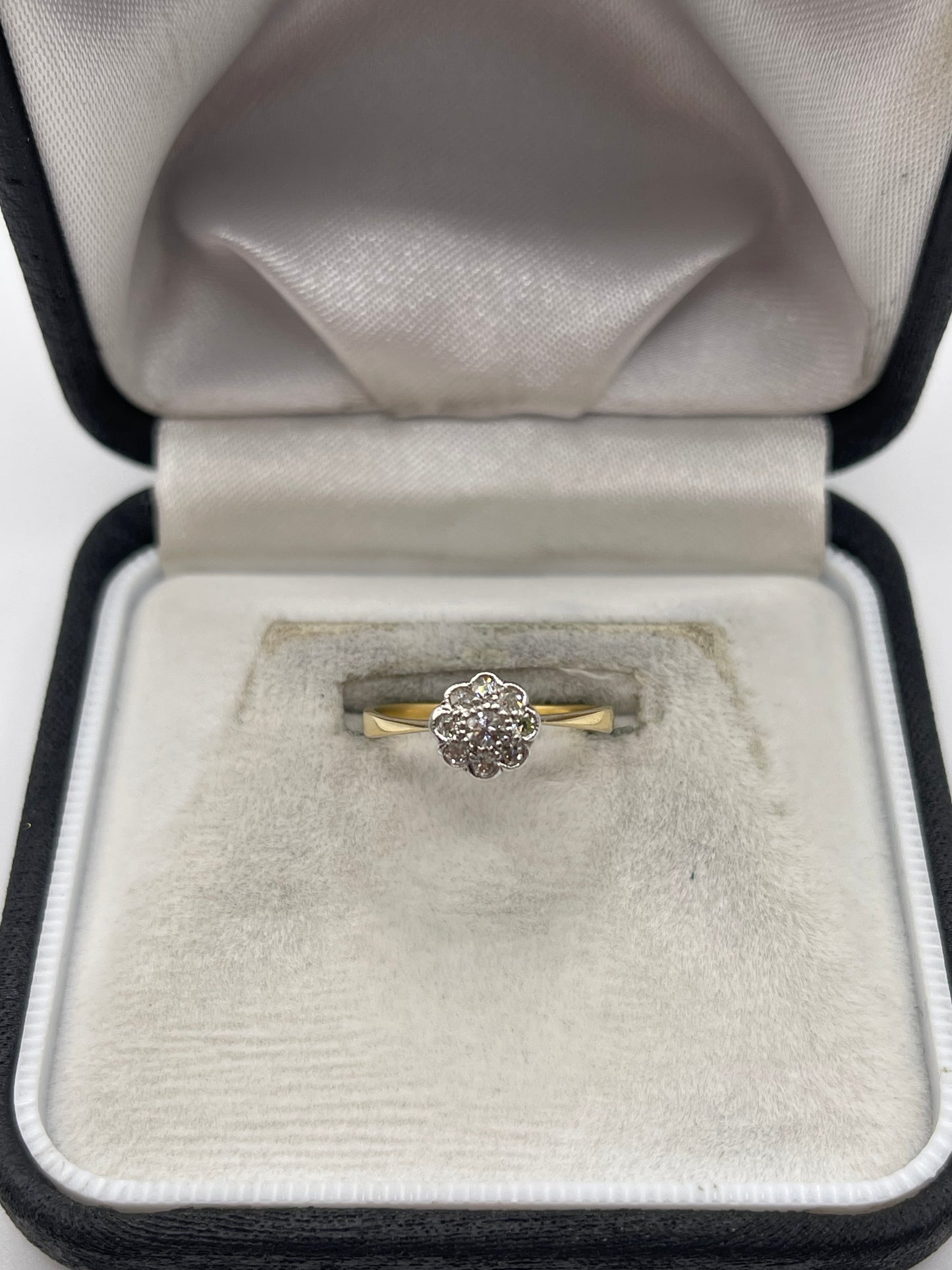 18ct gold diamond cluster ring