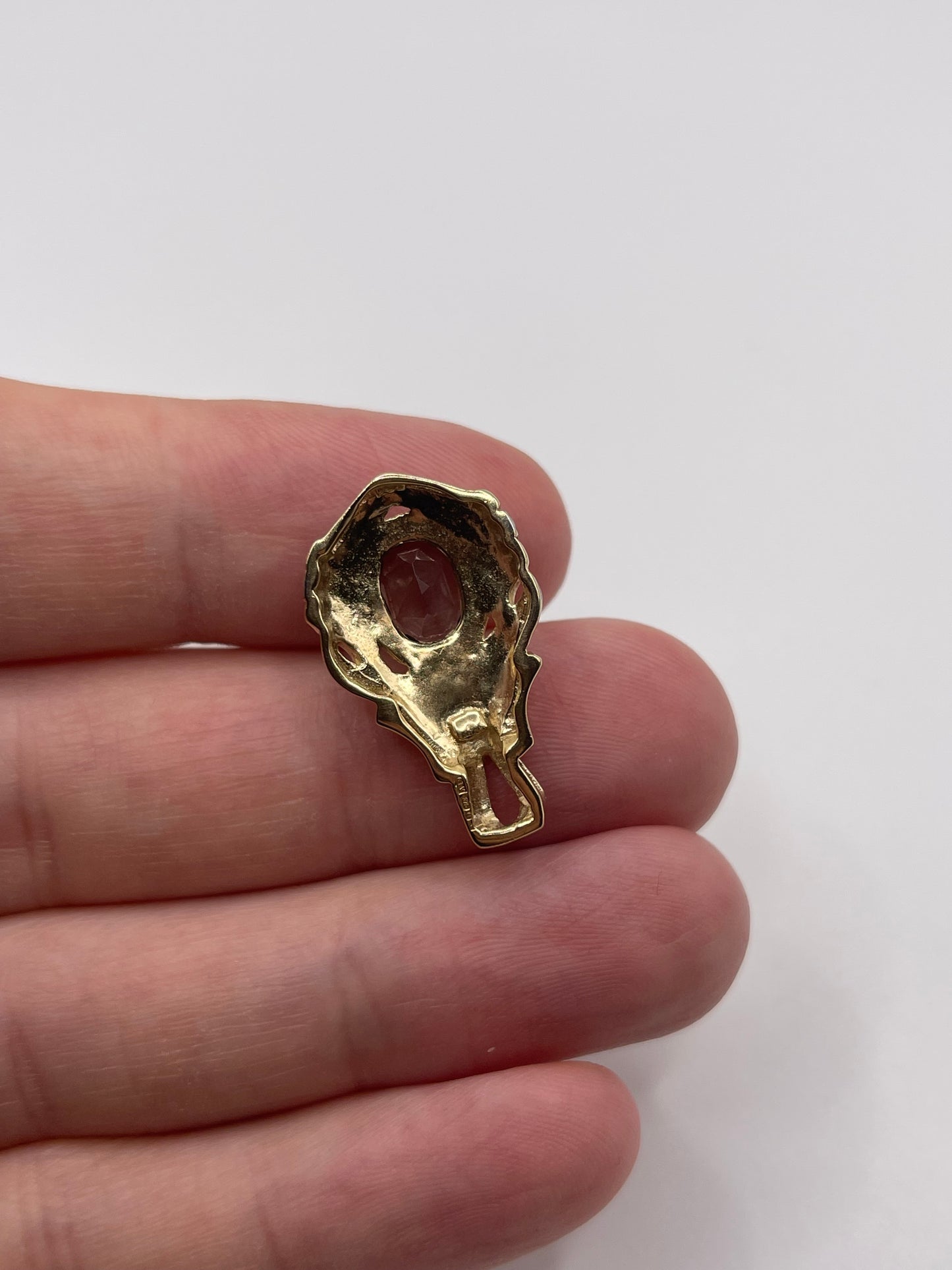 9ct gold Smokey quartz pendant