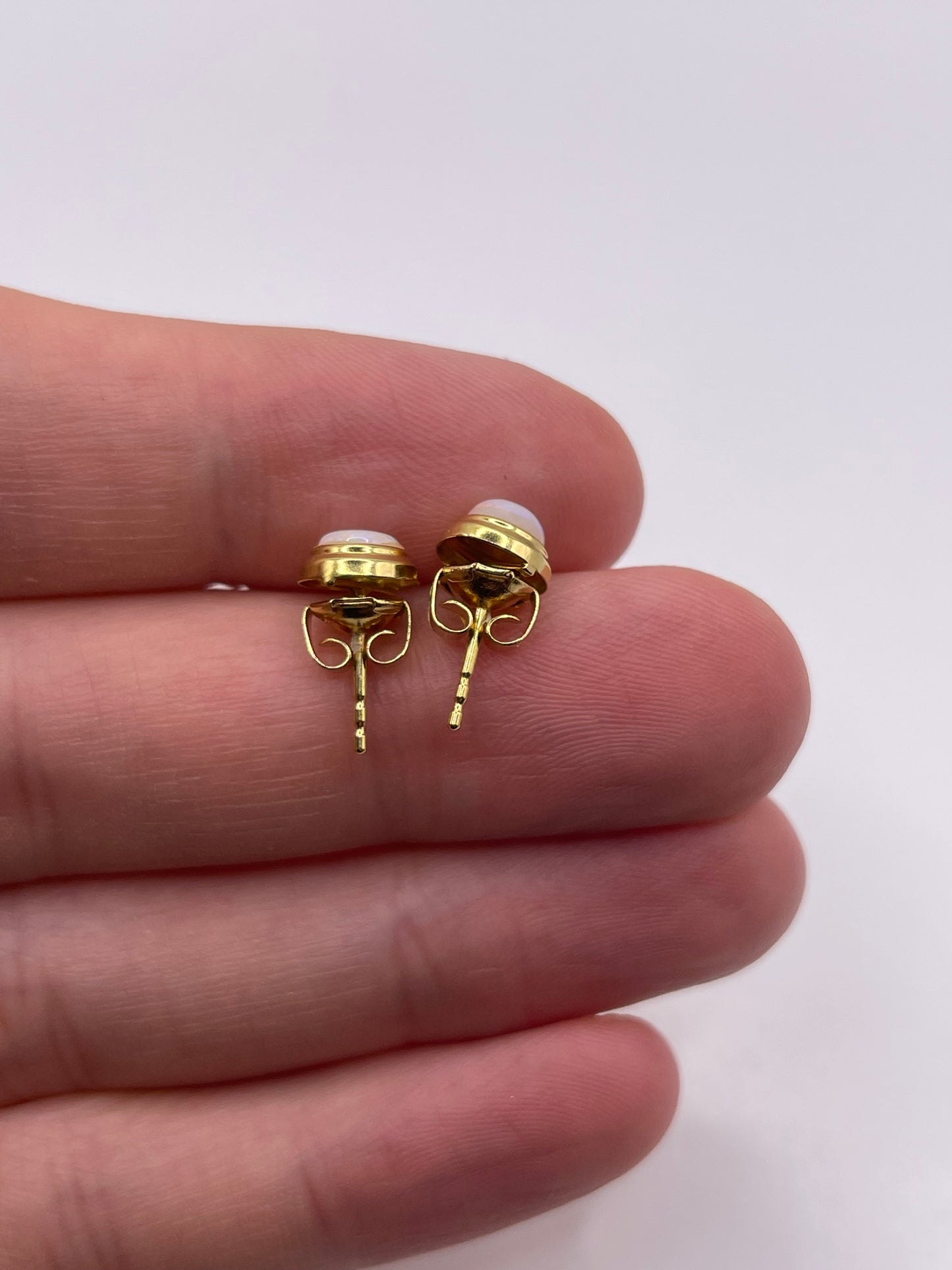 9ct gold opal earrings