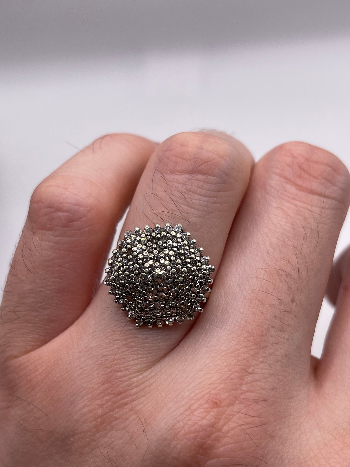 9ct gold diamond cluster ring
