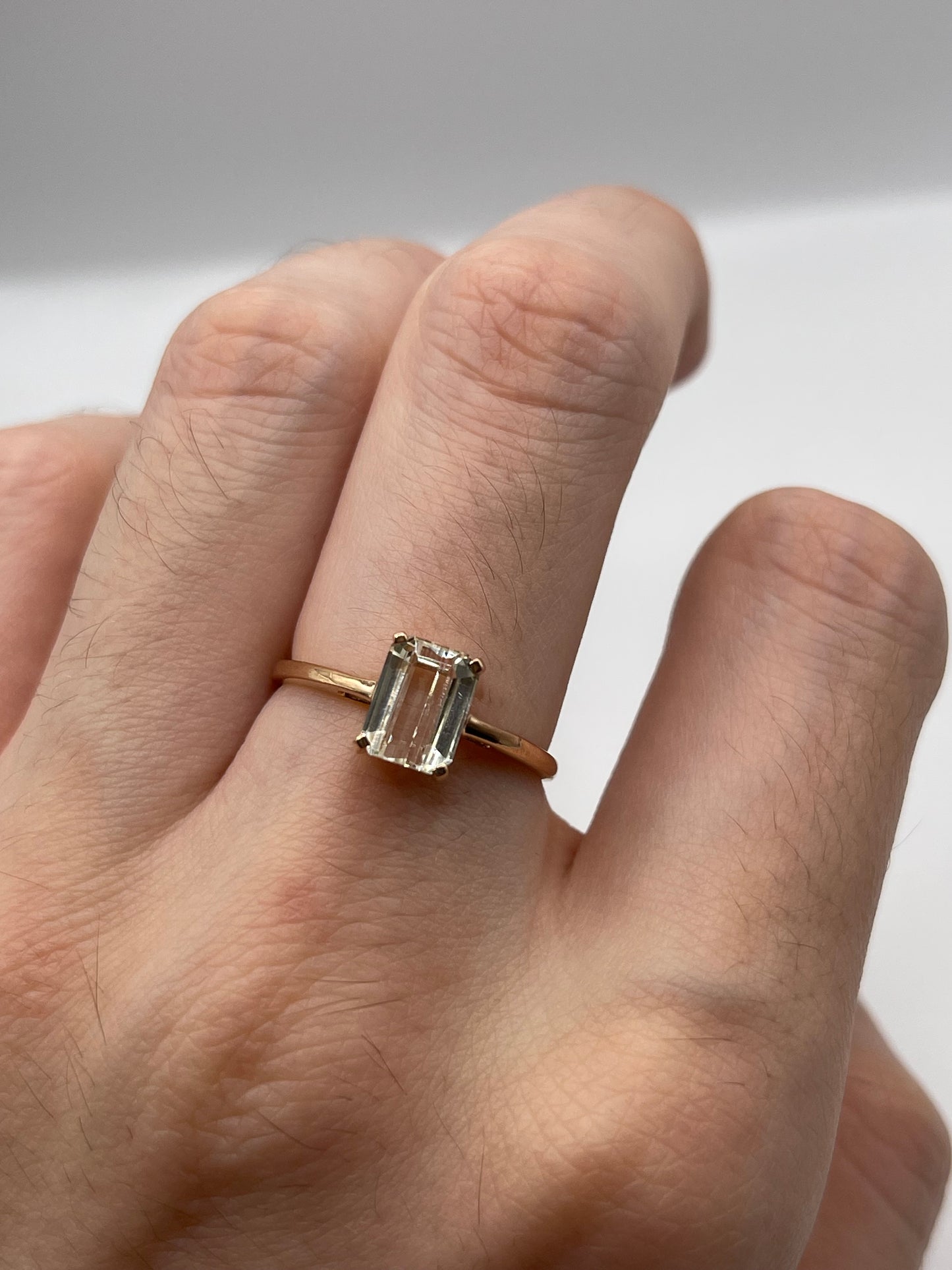 9ct rose gold quartz ring