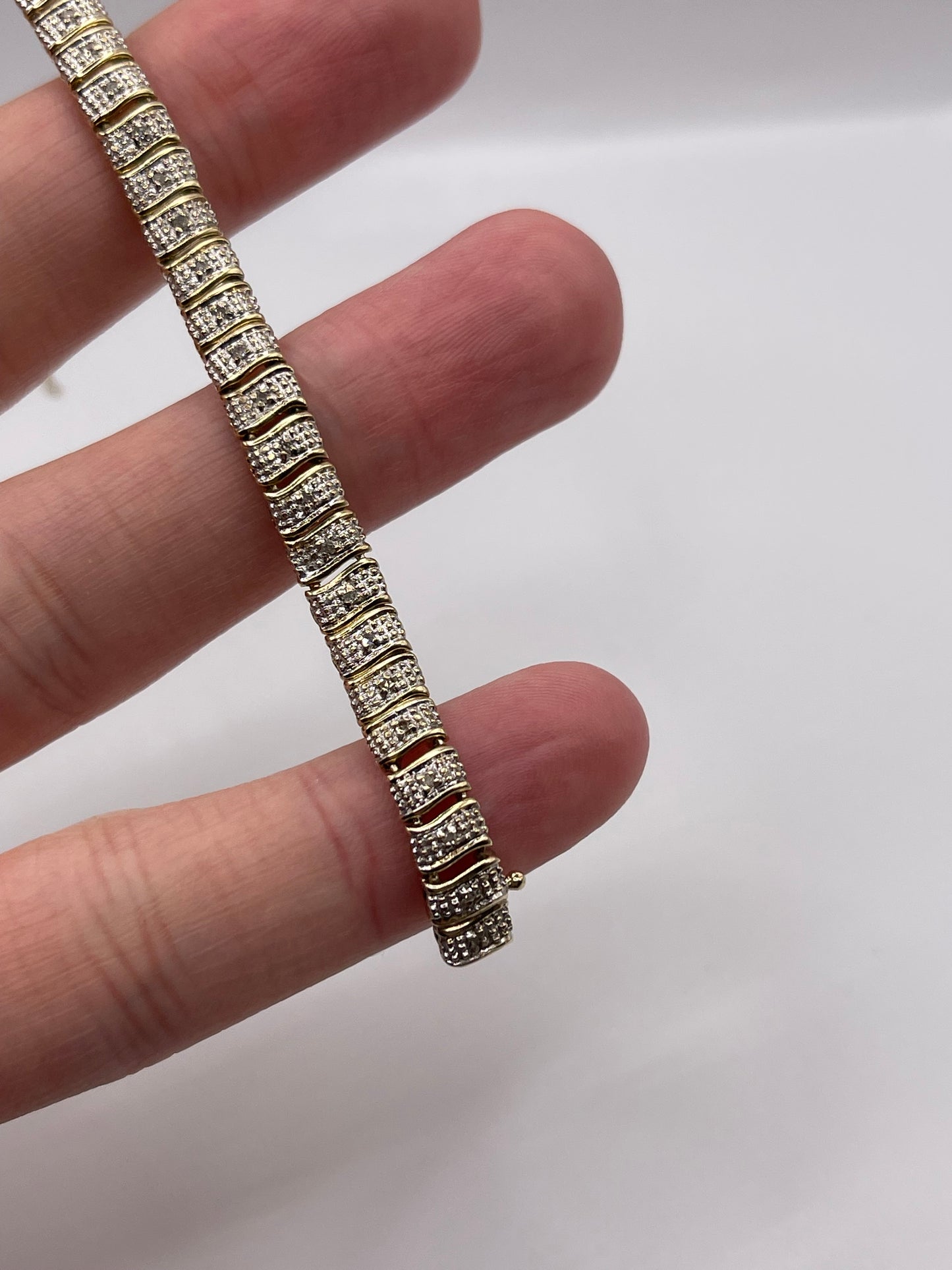 9ct gold diamond bracelet