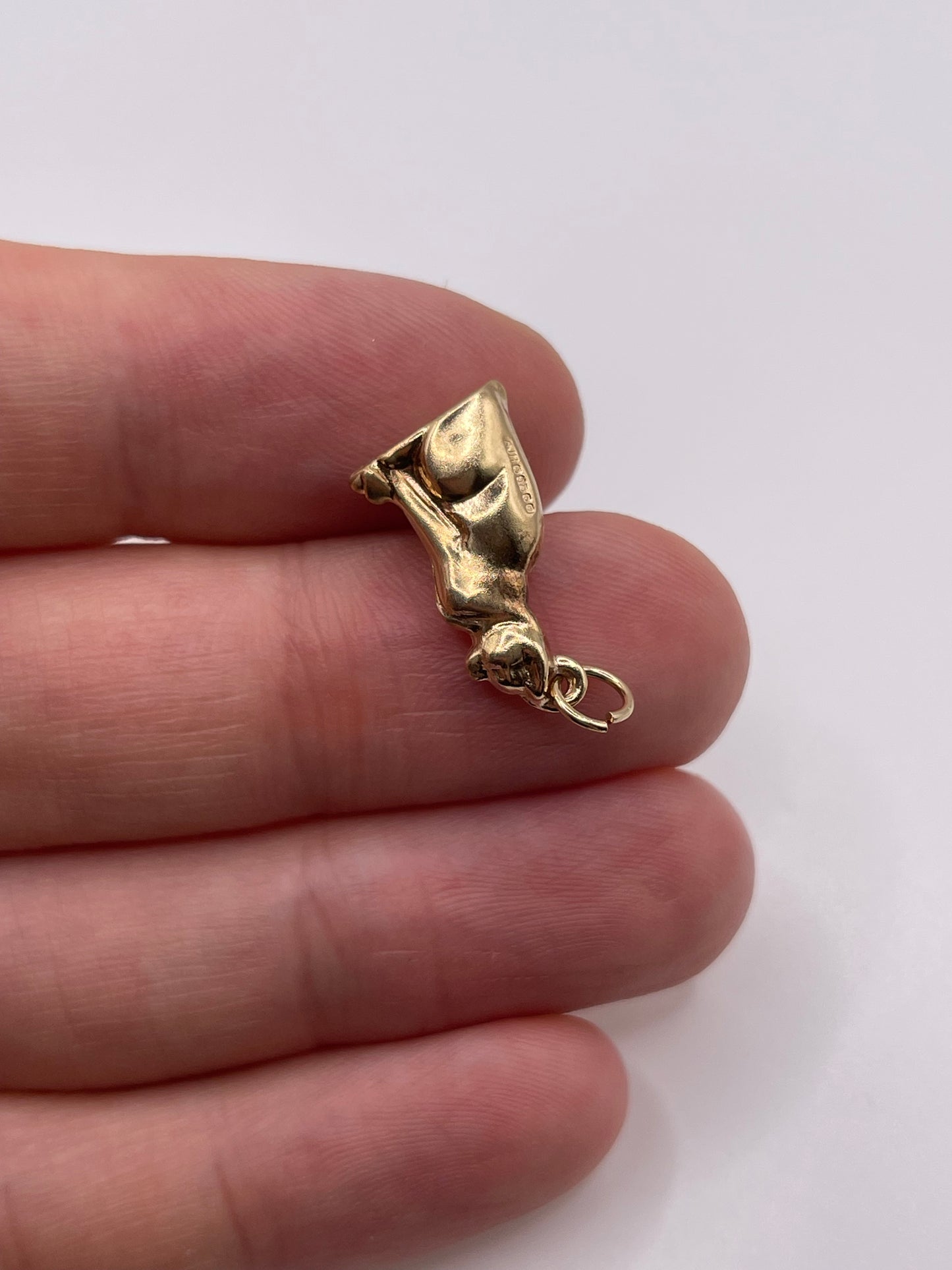 9ct gold cat charm