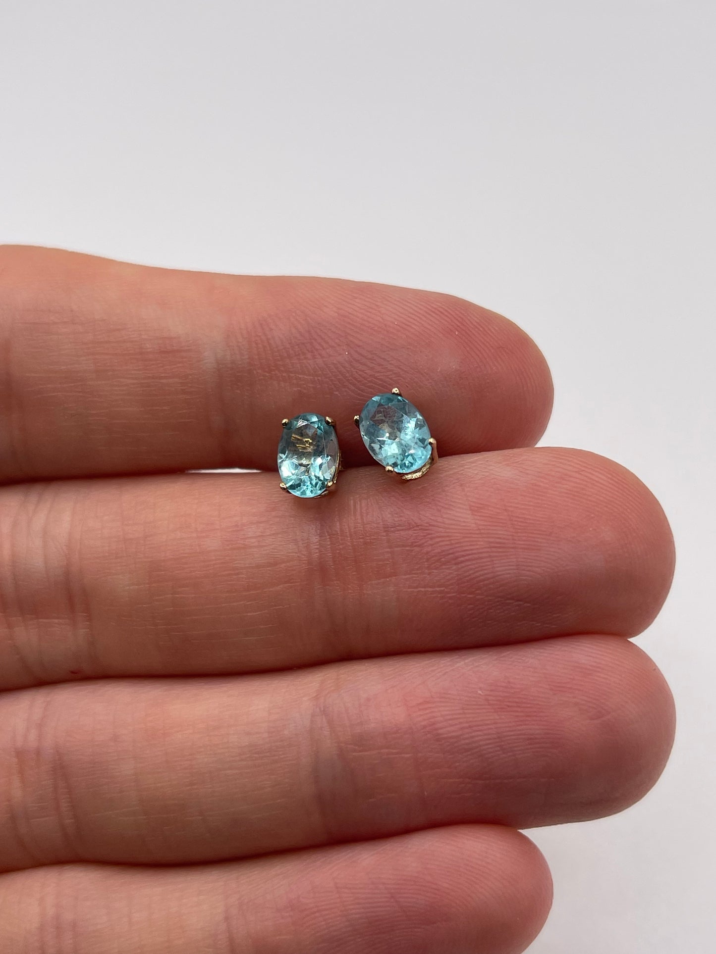 9ct gold topaz earrings
