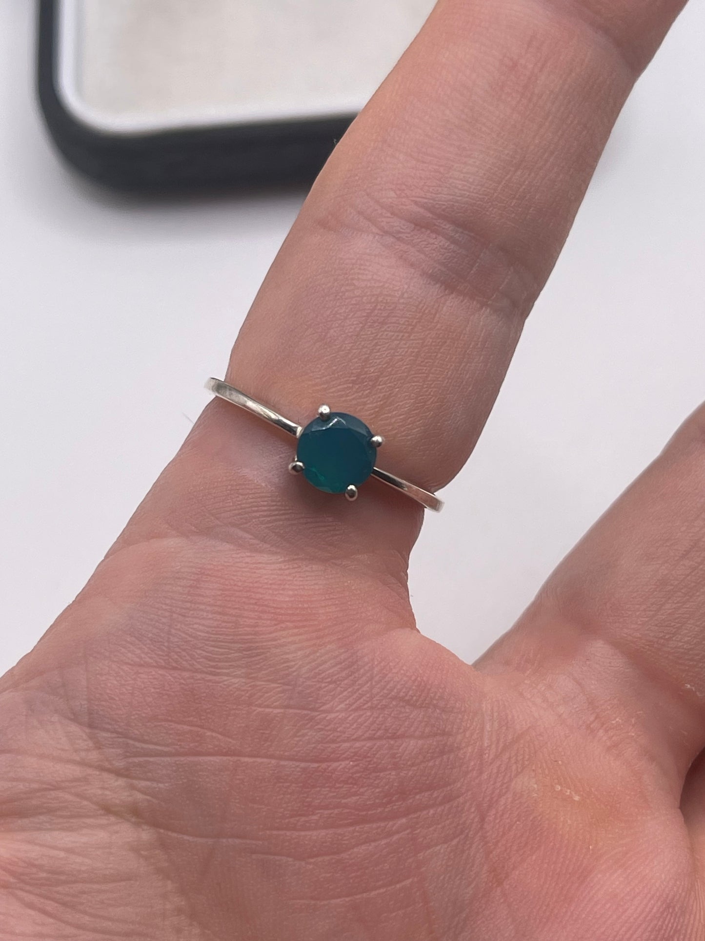 Silver quartz ring