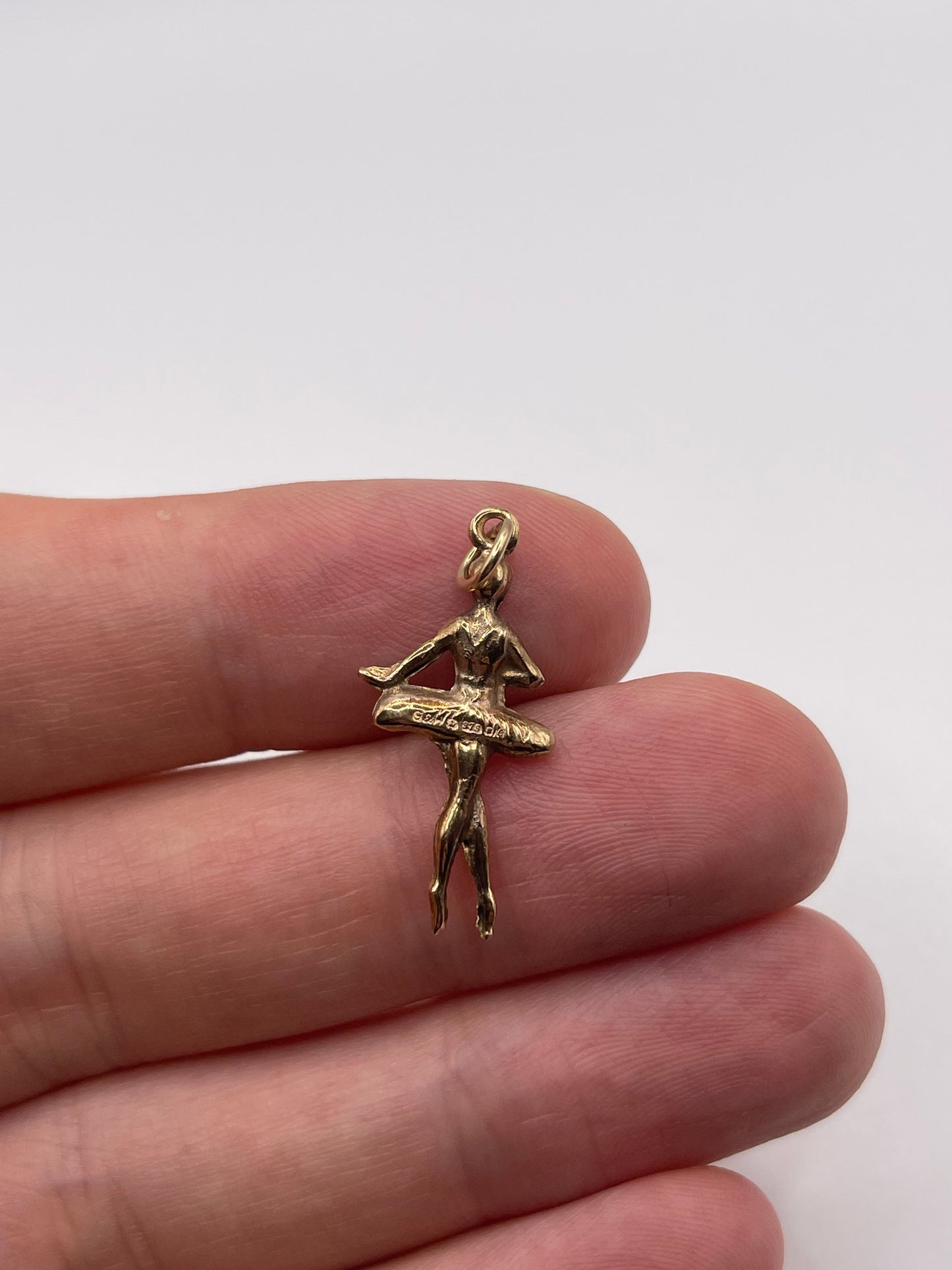 9ct gold ballerina charm